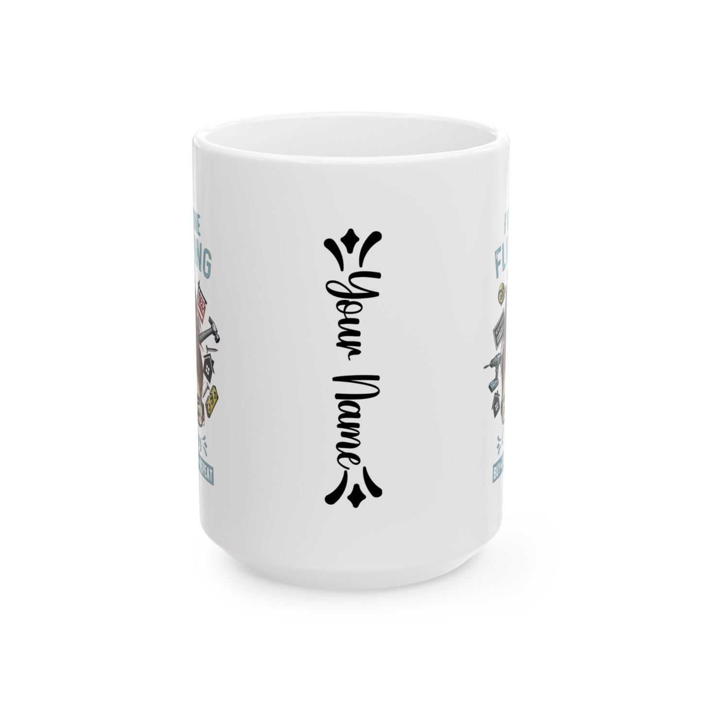 I've Gone Flipping Crazy Real Estate Investing Messy Bun Ceramic Mug, (11oz, 15oz) For Flippers and Wholesalers