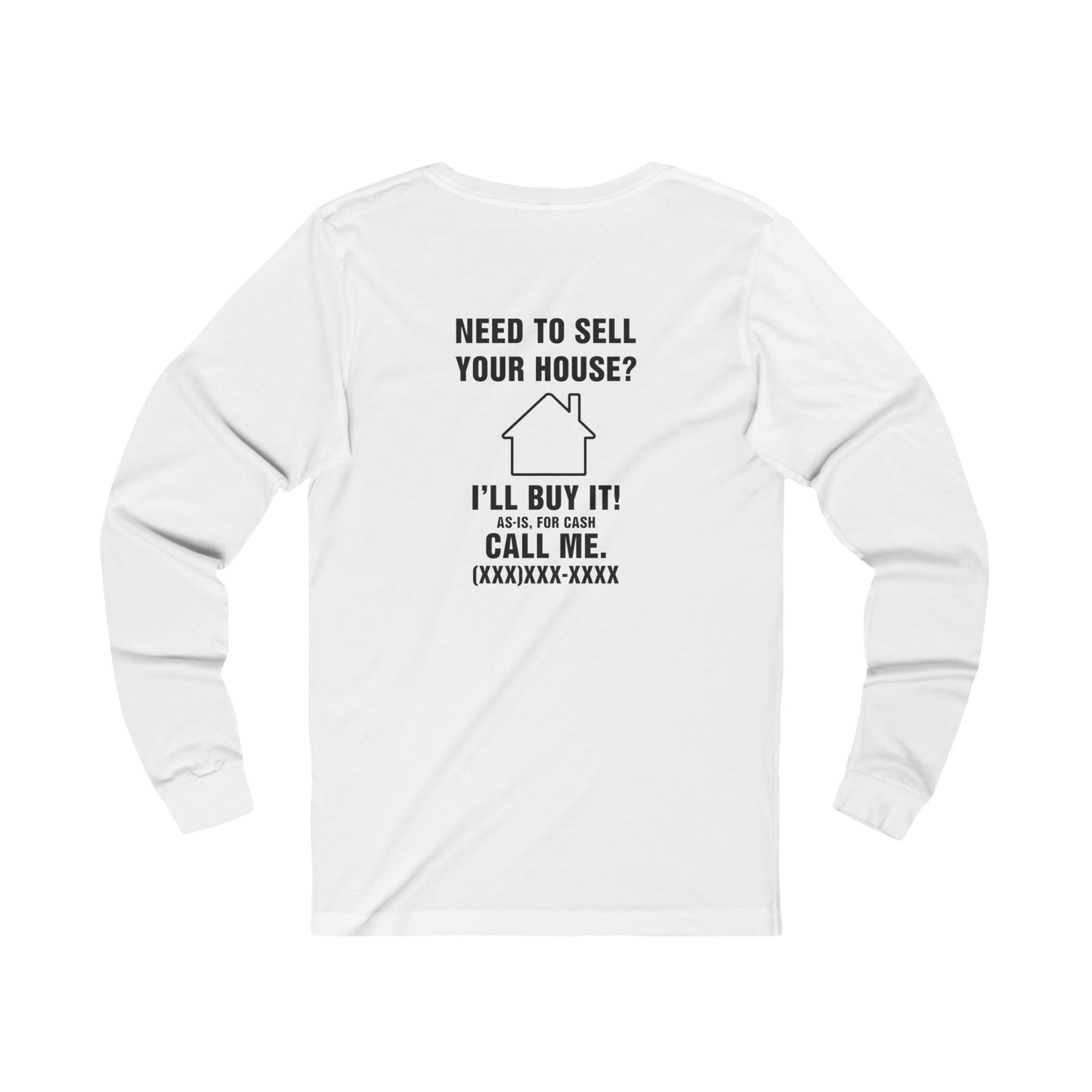 Homeowner Rescue Help in Your Time of Need Unisex Jersey Long Sleeve Tee for Real Estate Investors