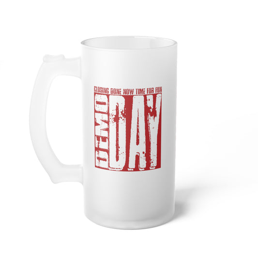 Demo Day Frosted Glass Mug Real Estate Investor, House Flipper, Gift of Appreciation