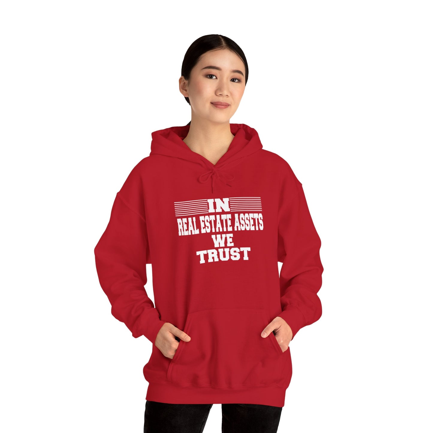 In Real Estate Assets We Trust Unisex Heavy Blend™ Hooded Sweatshirt