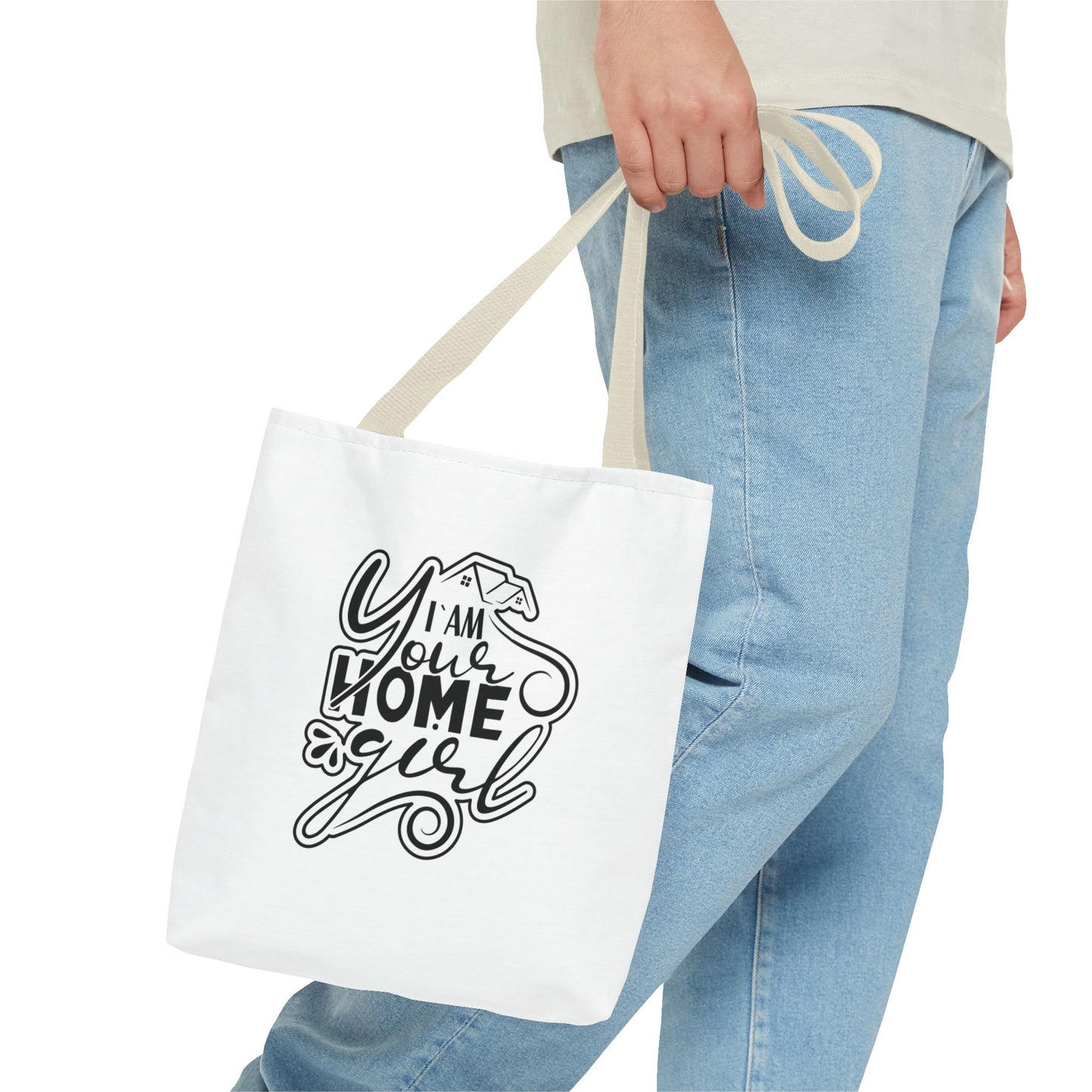 I'm Your Home Girl Real Estate Investor Two-Sided White Tote Bag with Custom Phone Number