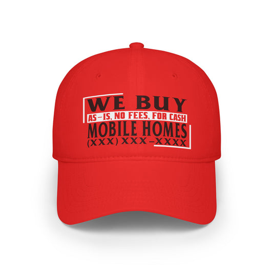 We Buy Mobile Homes Low Profile Baseball Cap