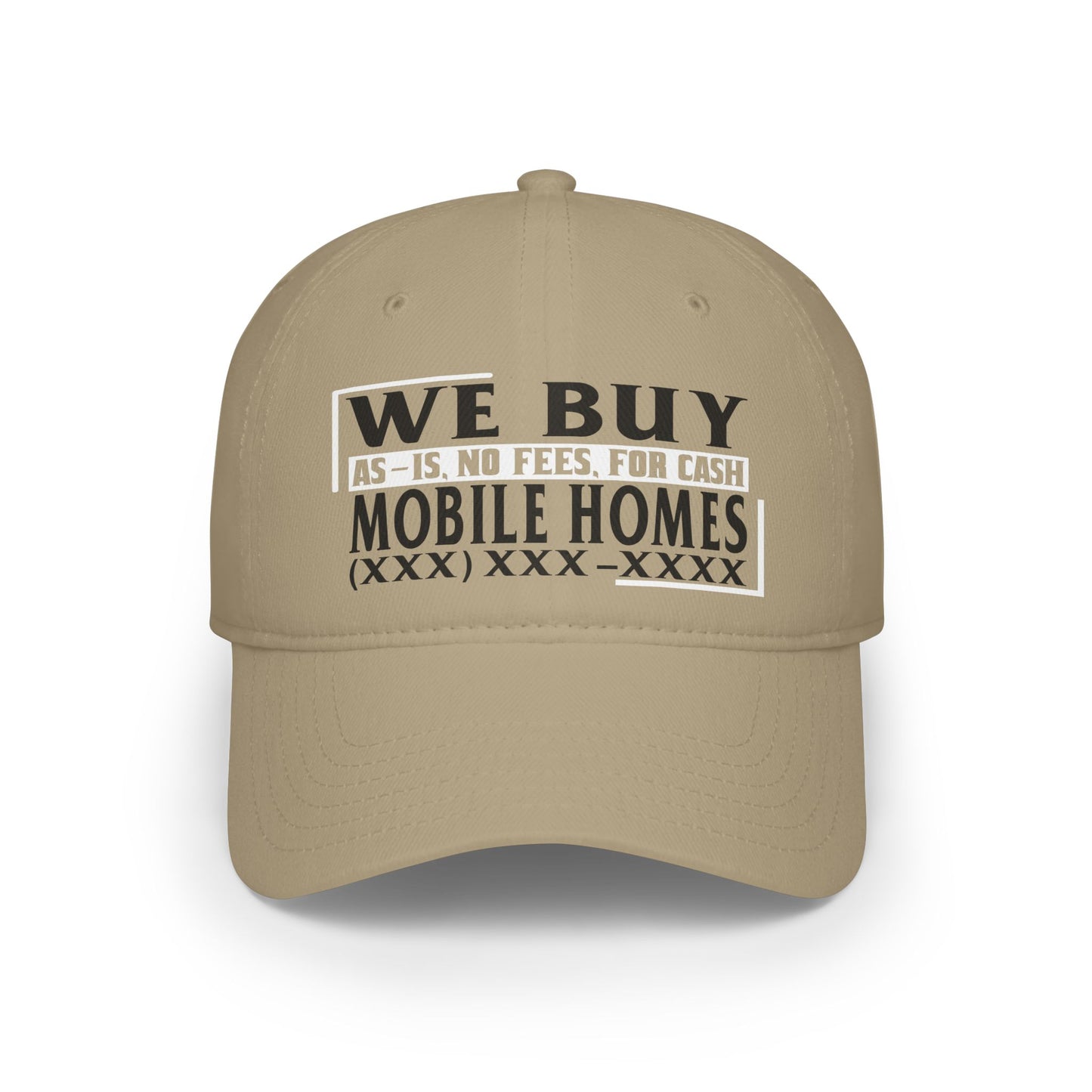 We Buy Mobile Homes Low Profile Baseball Cap