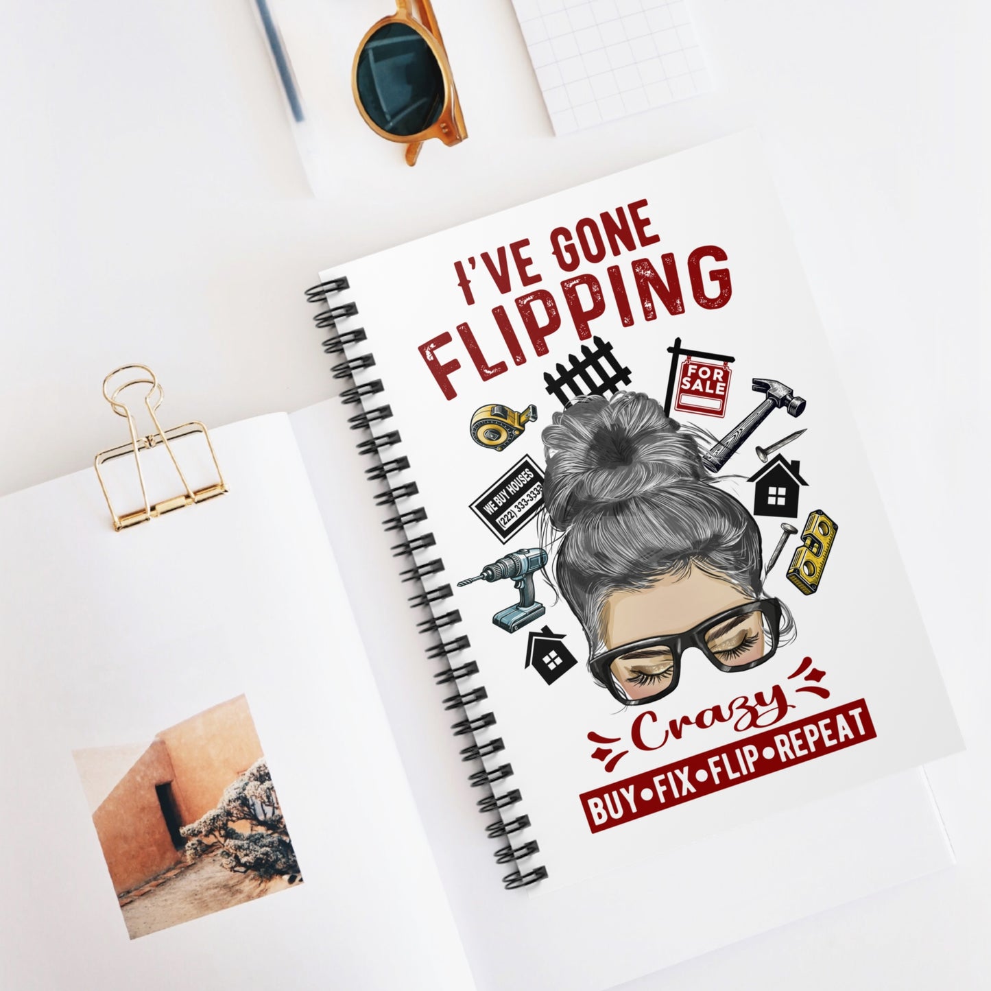 I've Gone Flipping Crazy Real Estate Investor Spiral Notebook - Ruled Line