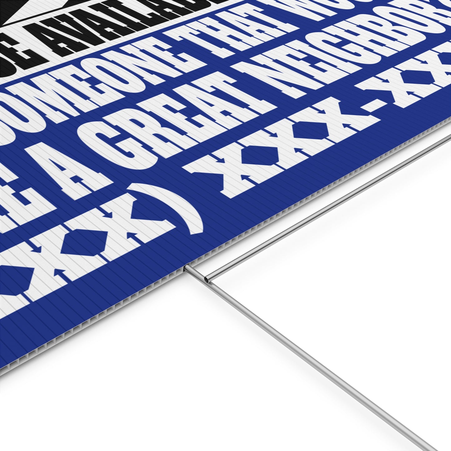 This House Available Soon Black & Blue 24" x 18" Plastic Yard Sign - Flippers, Wholesalers, Real Estate Investors