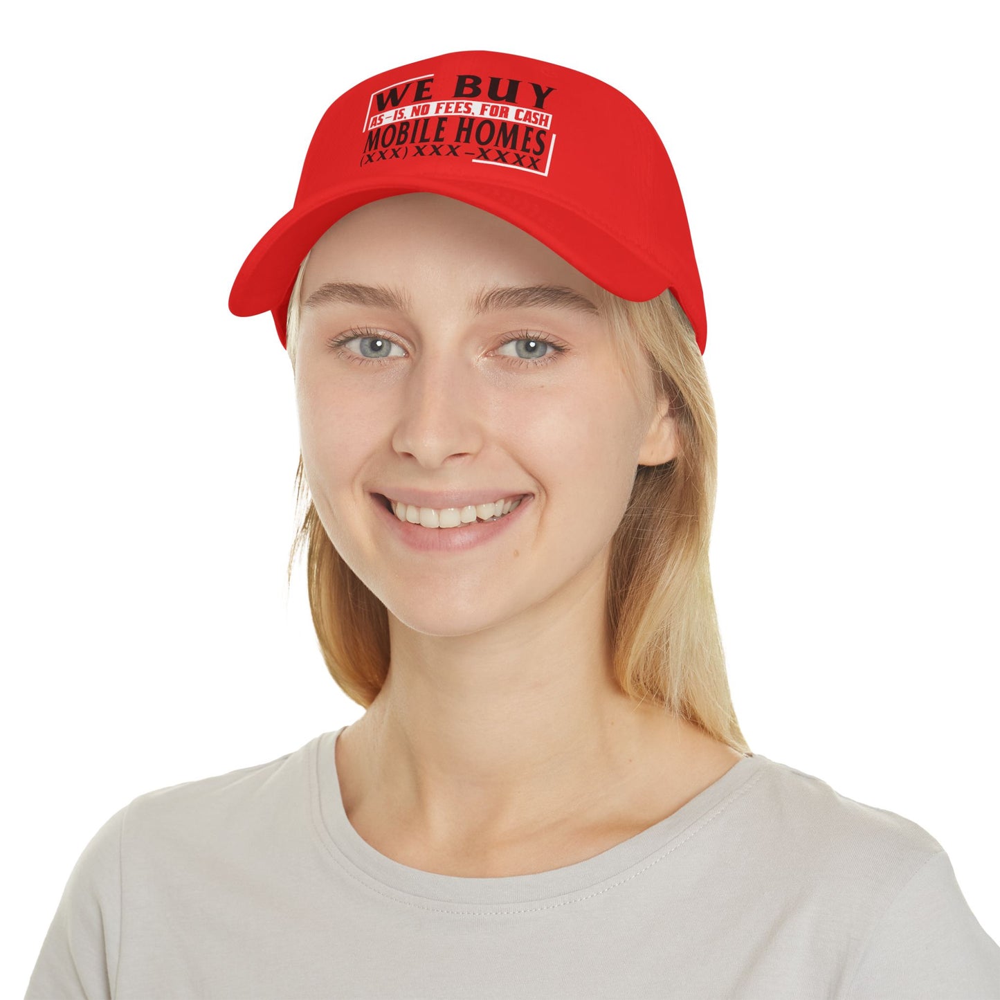 We Buy Mobile Homes Low Profile Baseball Cap