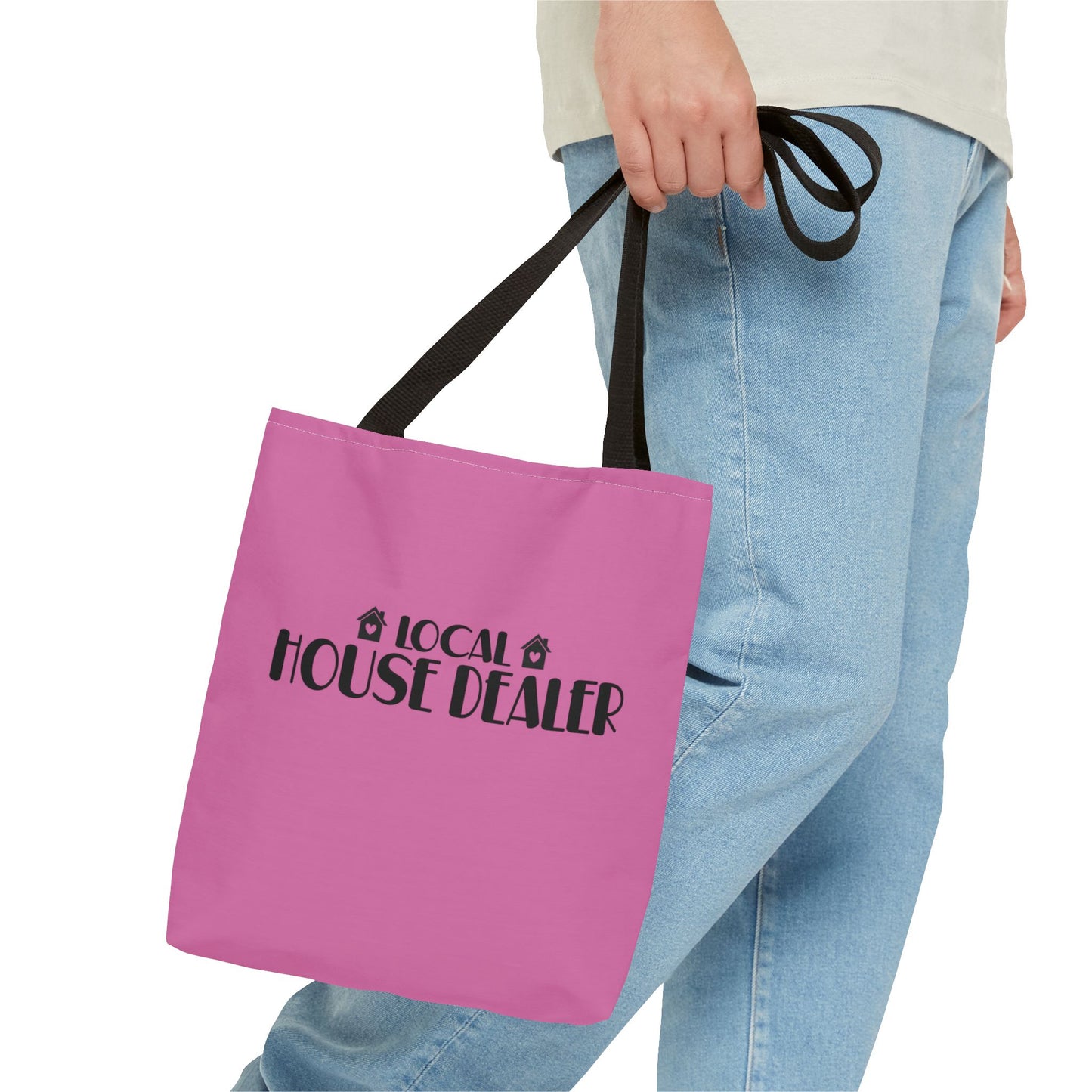 Local House Dealer Real Estate Investor Two-Sided Pink Tote Bag with Custom Phone Number