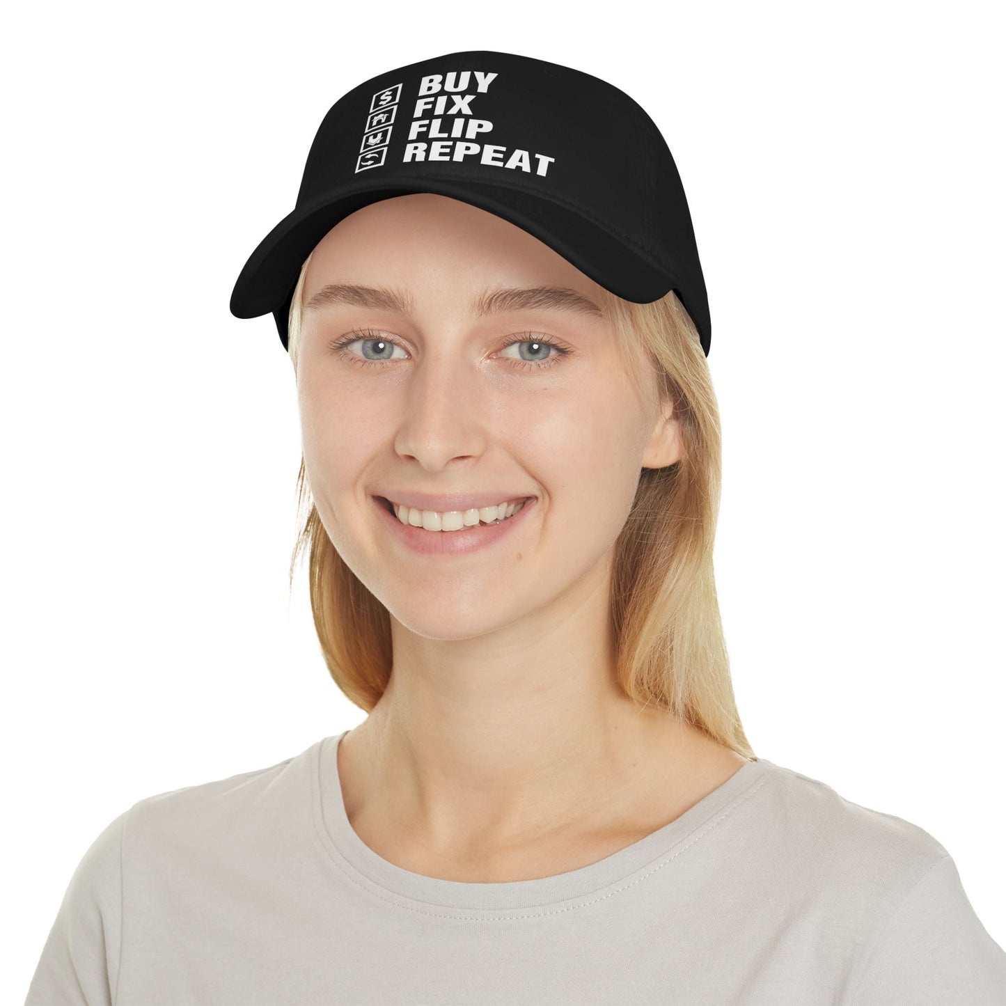 Buy Fix Flip Repeat Real Etate Investor Low Profile Baseball Cap