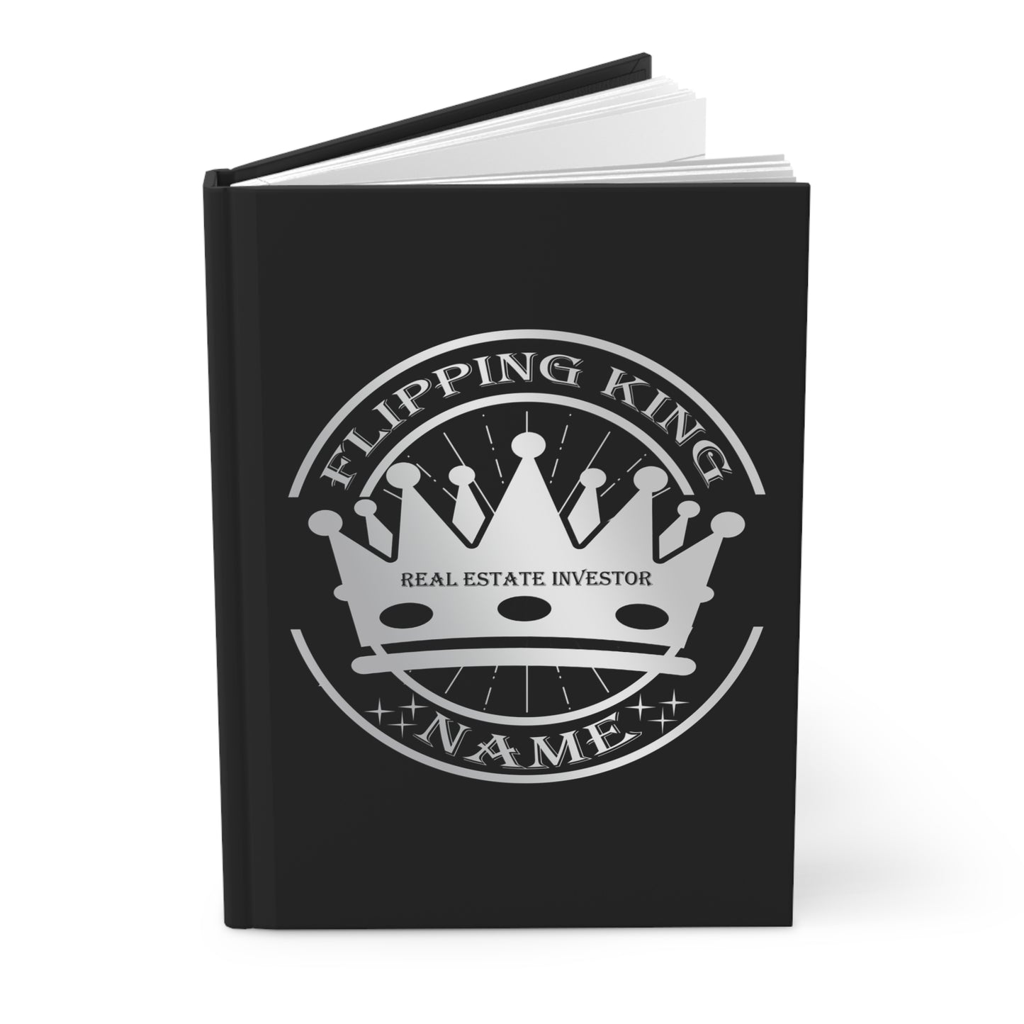 Flipping King Personalized Real Estate Investor Hardcover Journal Matte