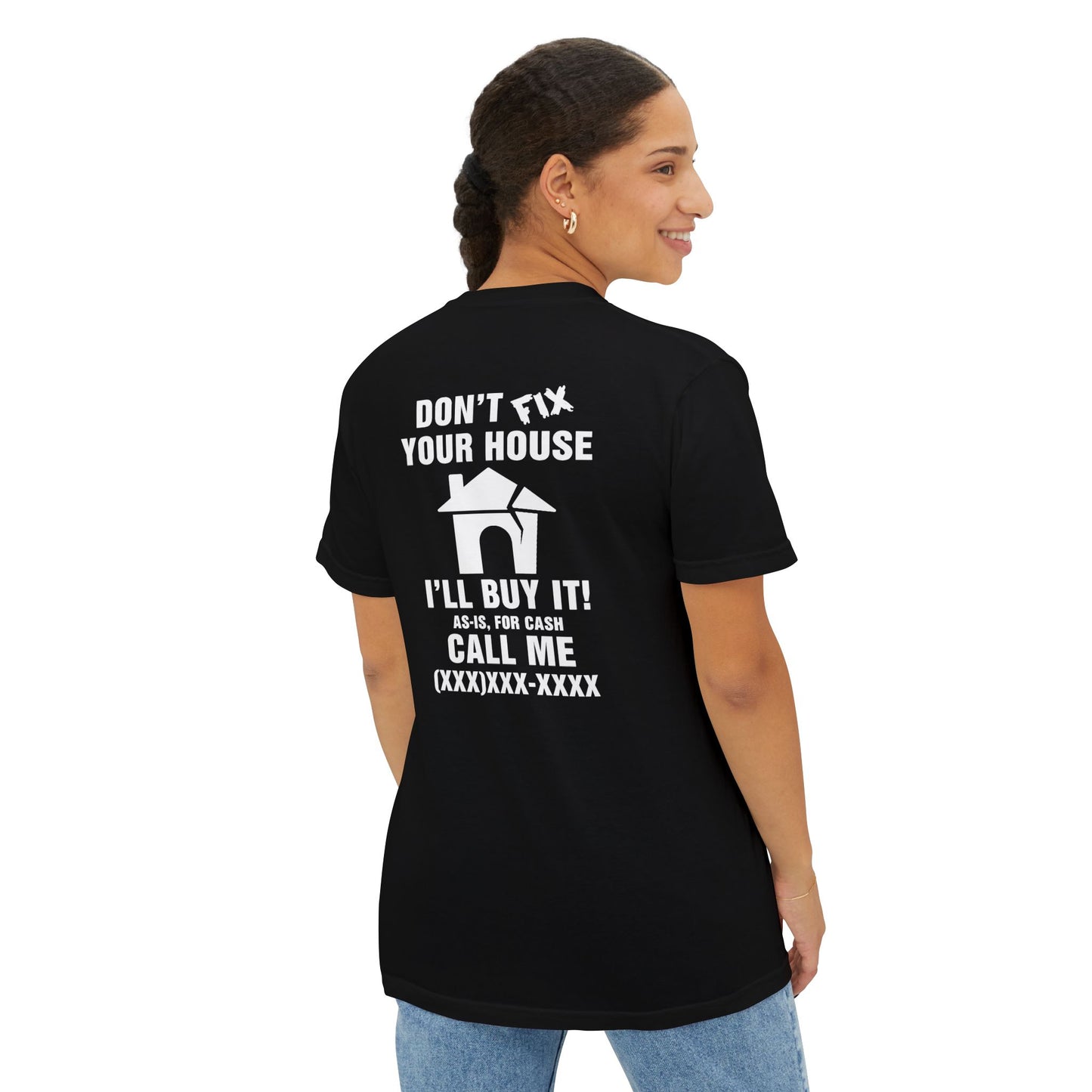 Don't Fix Your House Let Me Buy It Unisex Garment-Dyed Pocket T-Shirt