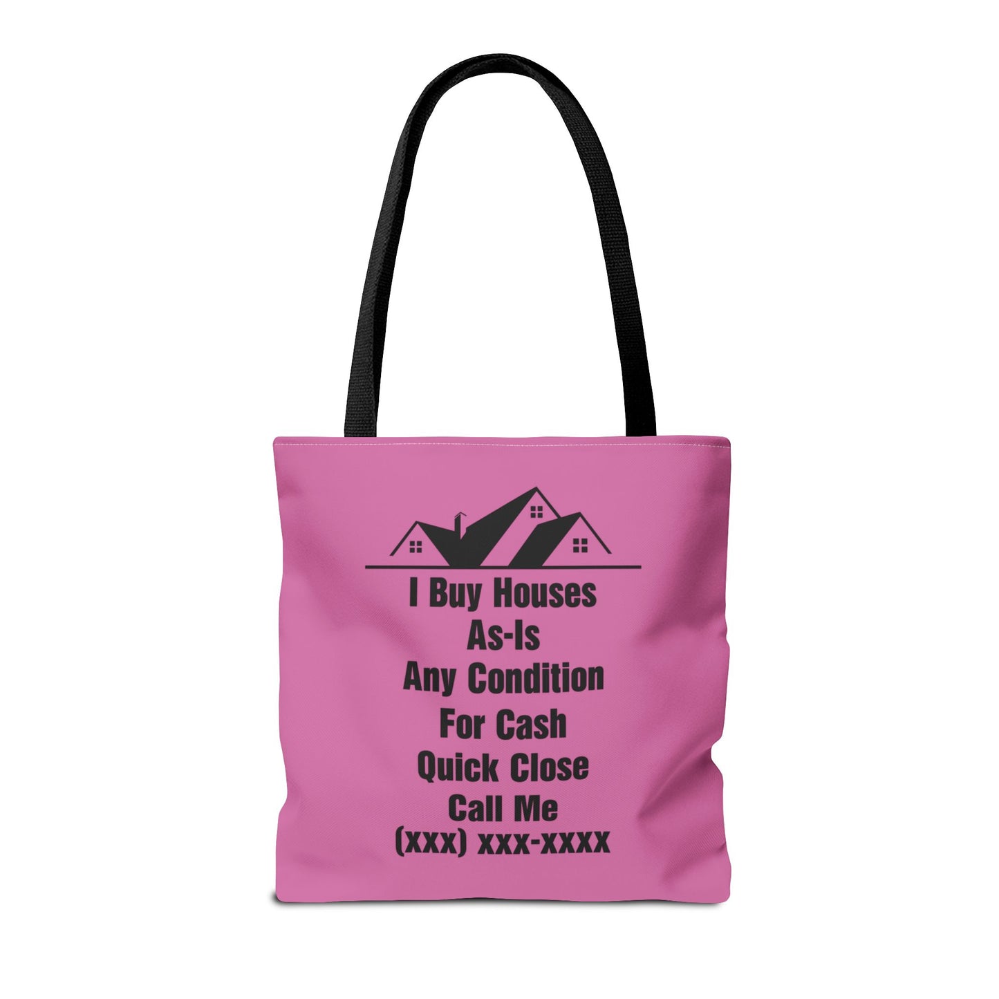 I'm Your Home Girl Real Estate Investor Two-Sided Dark Green Tote Bag with Custom Phone Number