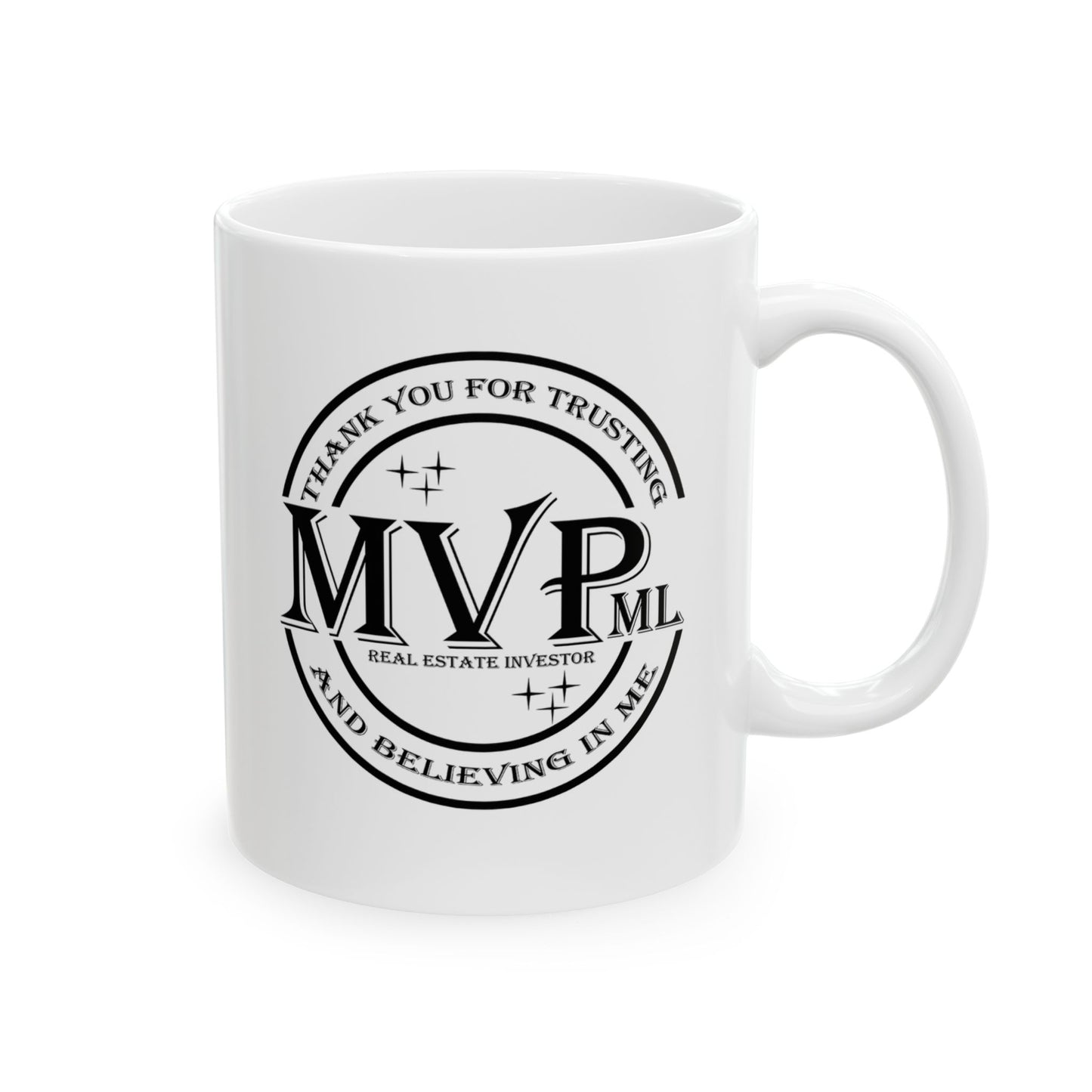 Most Valuable MVPml (Private Money Lender) Real Estate Investor Personalized Ceramic Mug Gift, (11oz, 15oz) for Appreciation and Thank You Gift