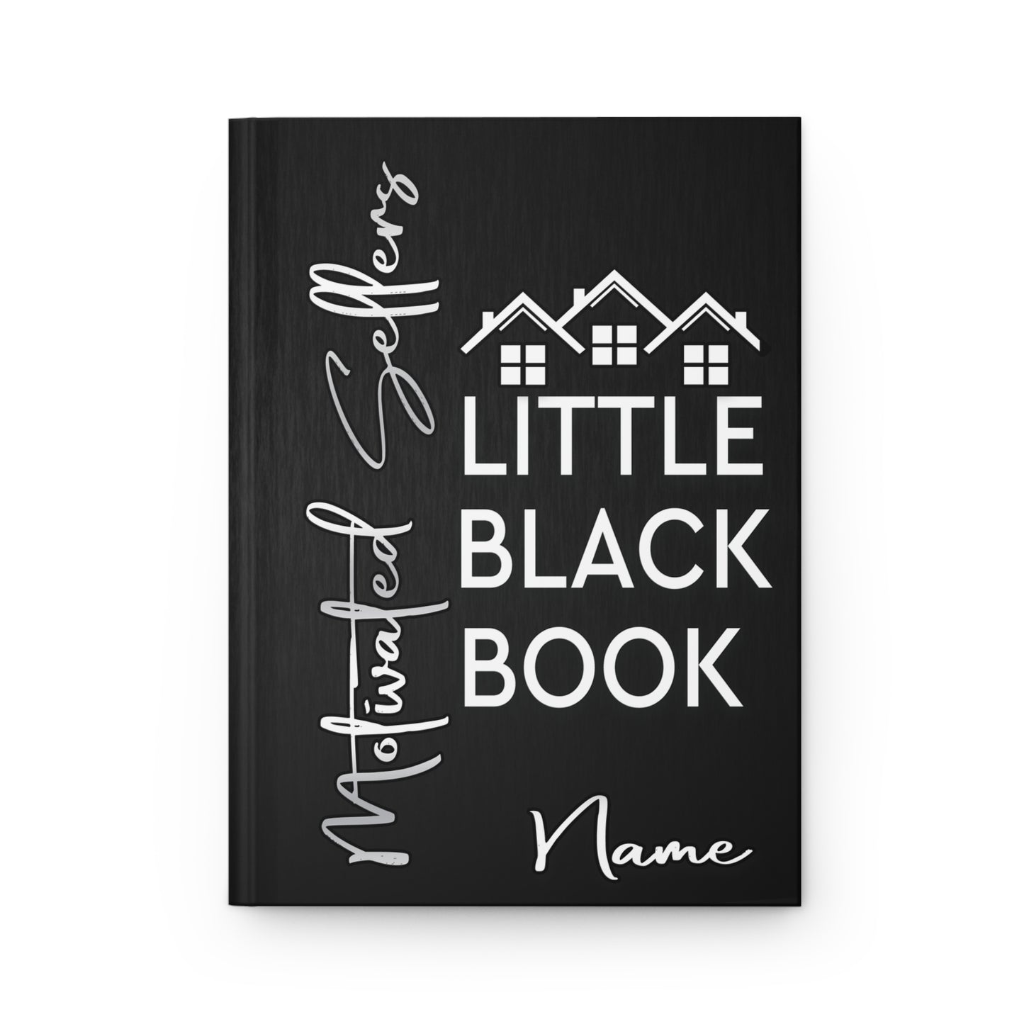 Personalized Real Estate Investor Little Black Book Motivated Sellers Hardcover Journal Matte