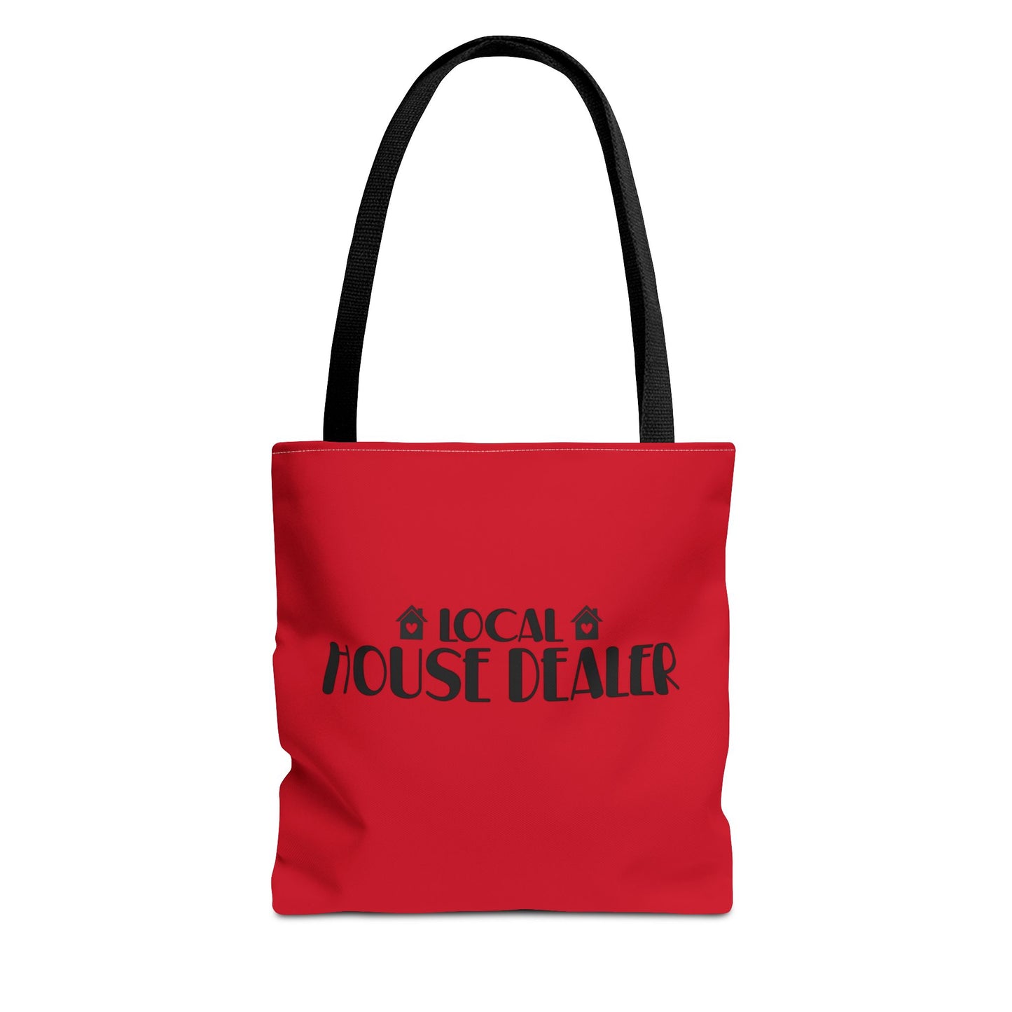 Local House Dealer Real Estate Investor Two-Sided Red Tote Bag with Custom Phone Number