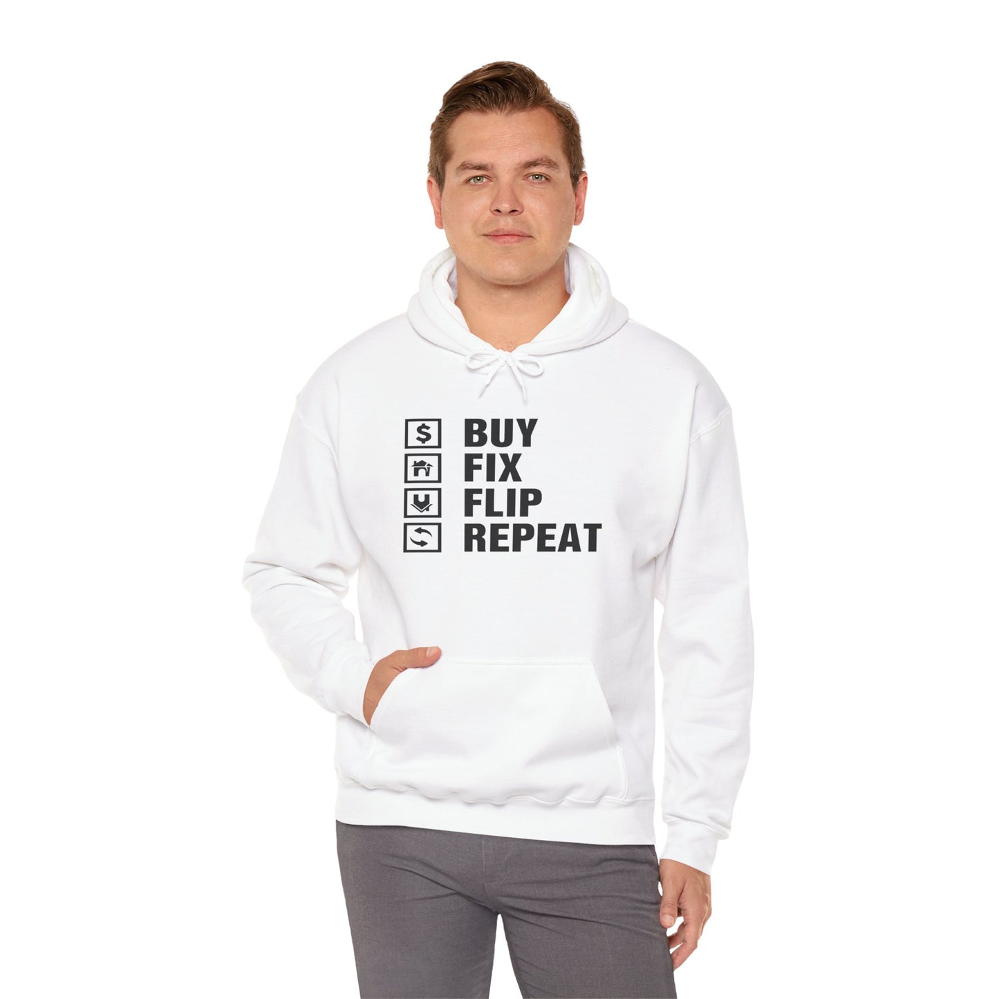 Buy Fix Flip Repeat Unisex Heavy Blend™ Hooded Sweatshirt