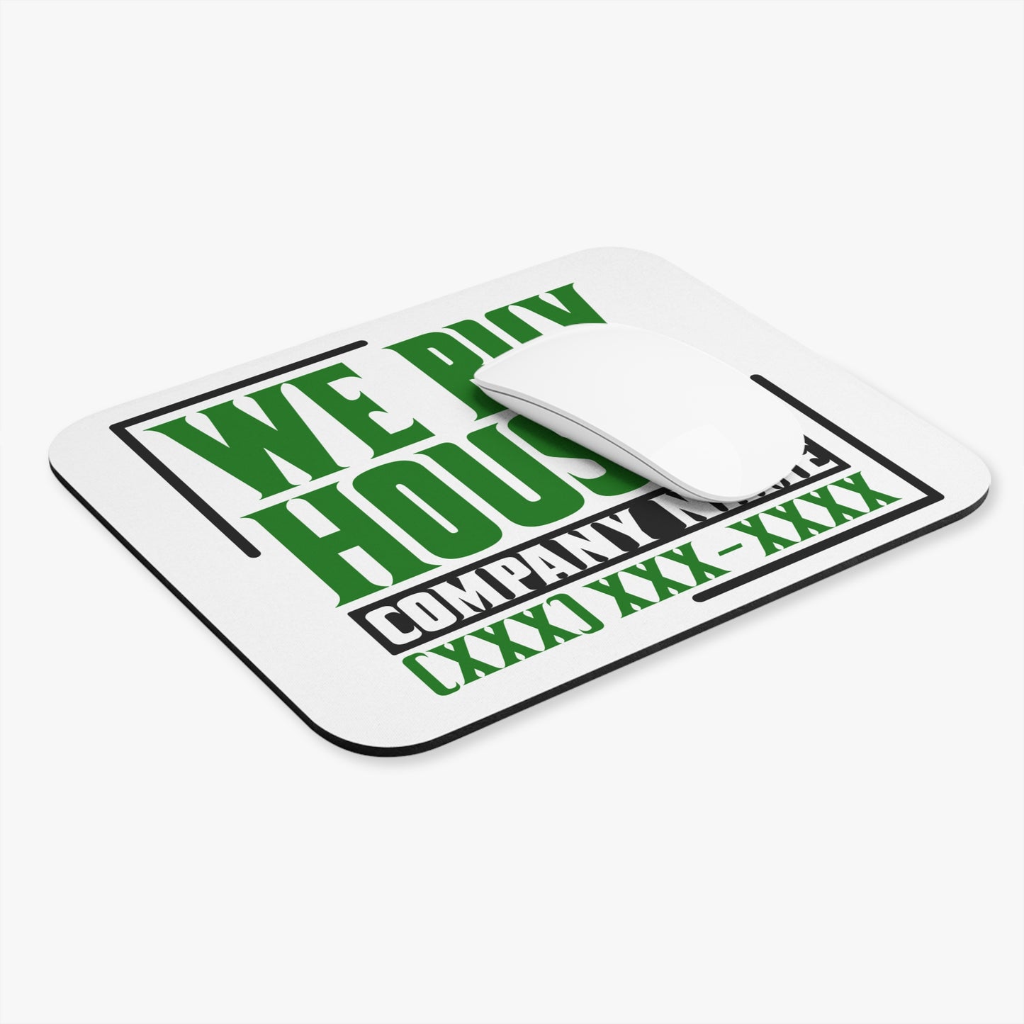 We Buy Houses Real Estate Investor Mouse Pad (Rectangle) Gift for Realtors, Escrow, Contractors Networking