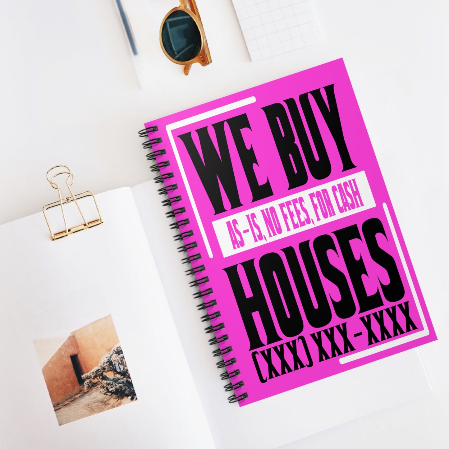 We Buy Houses Spiral Notebook - Ruled Line