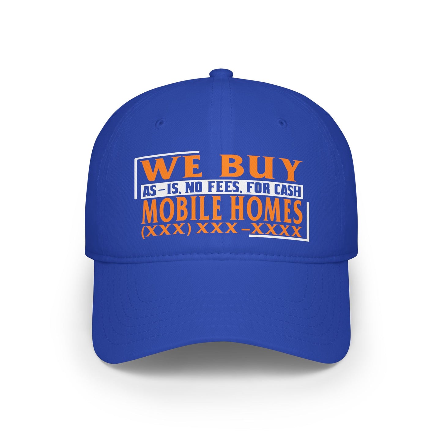 We Buy Mobile Homes Low Profile Baseball Cap