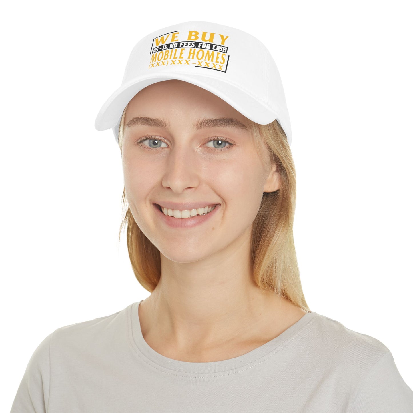 We Buy Mobile Homes Low Profile Baseball Cap