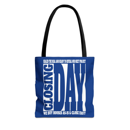 Closing Day Lead Generation Two-Sided Pink Tote Bag with Custom Phone Number