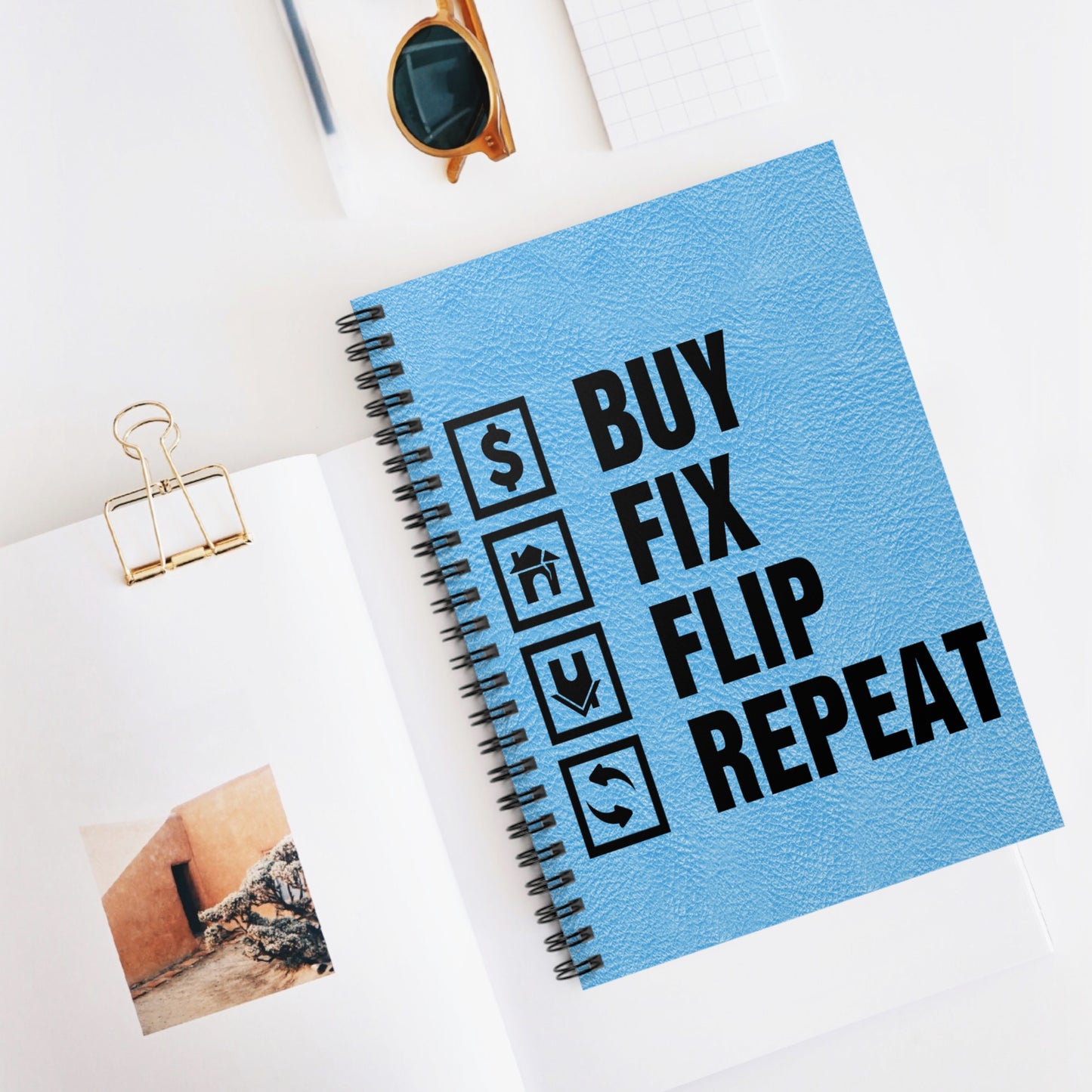 Buy Fix Flip Repeat Spiral Notebook - Ruled Line