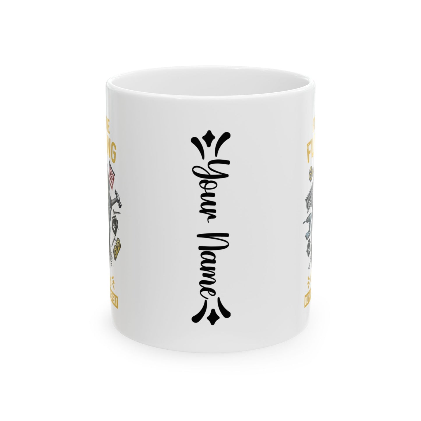 I've Gone Flipping Crazy Real Estate Investing Messy Bun Ceramic Mug, (11oz, 15oz)