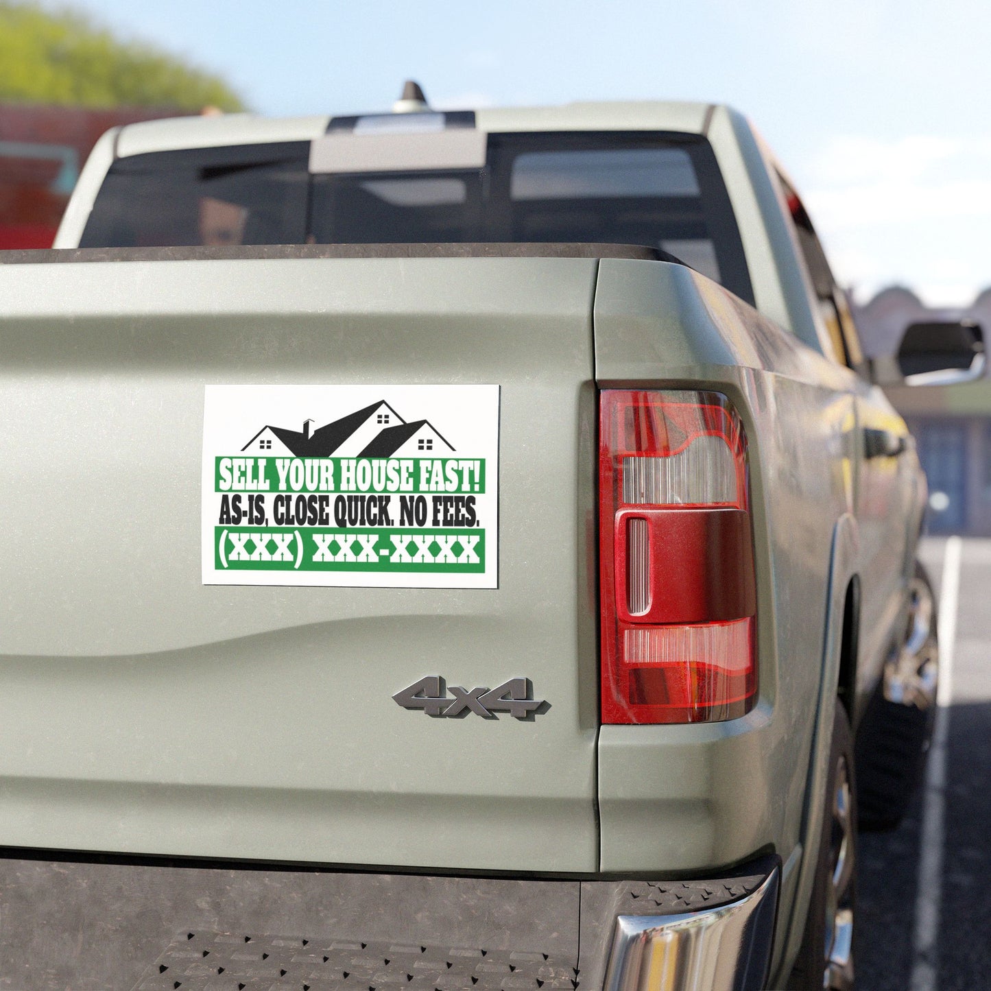 Sell Your House Fast Real Estate Investor and Wholesaler Green and Black Car Magnets for Hot Leads