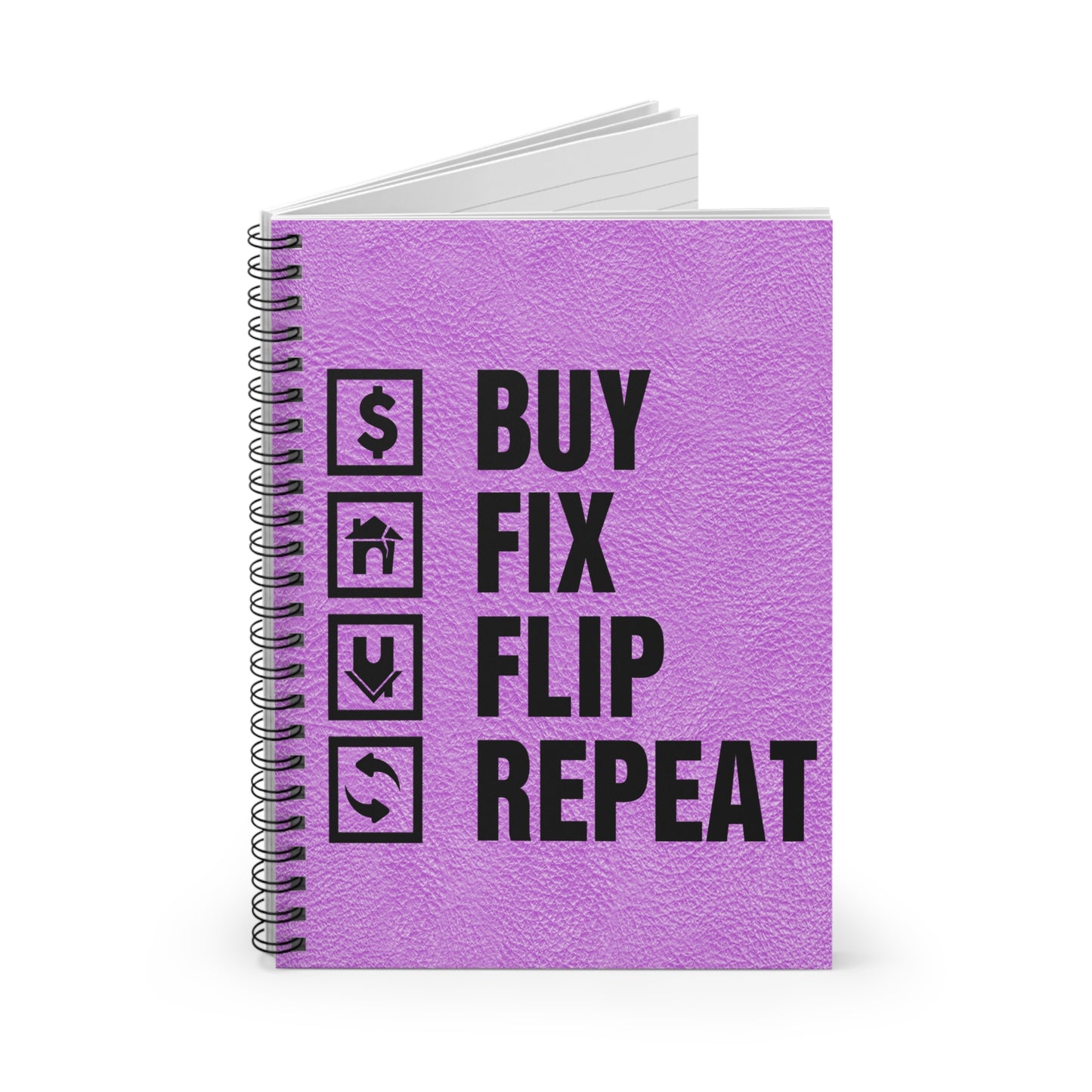 Buy Fix Flip Repeat Spiral Notebook - Ruled Line