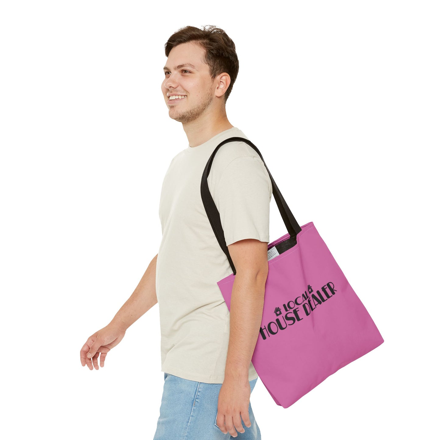 Local House Dealer Real Estate Investor Two-Sided Pink Tote Bag with Custom Phone Number