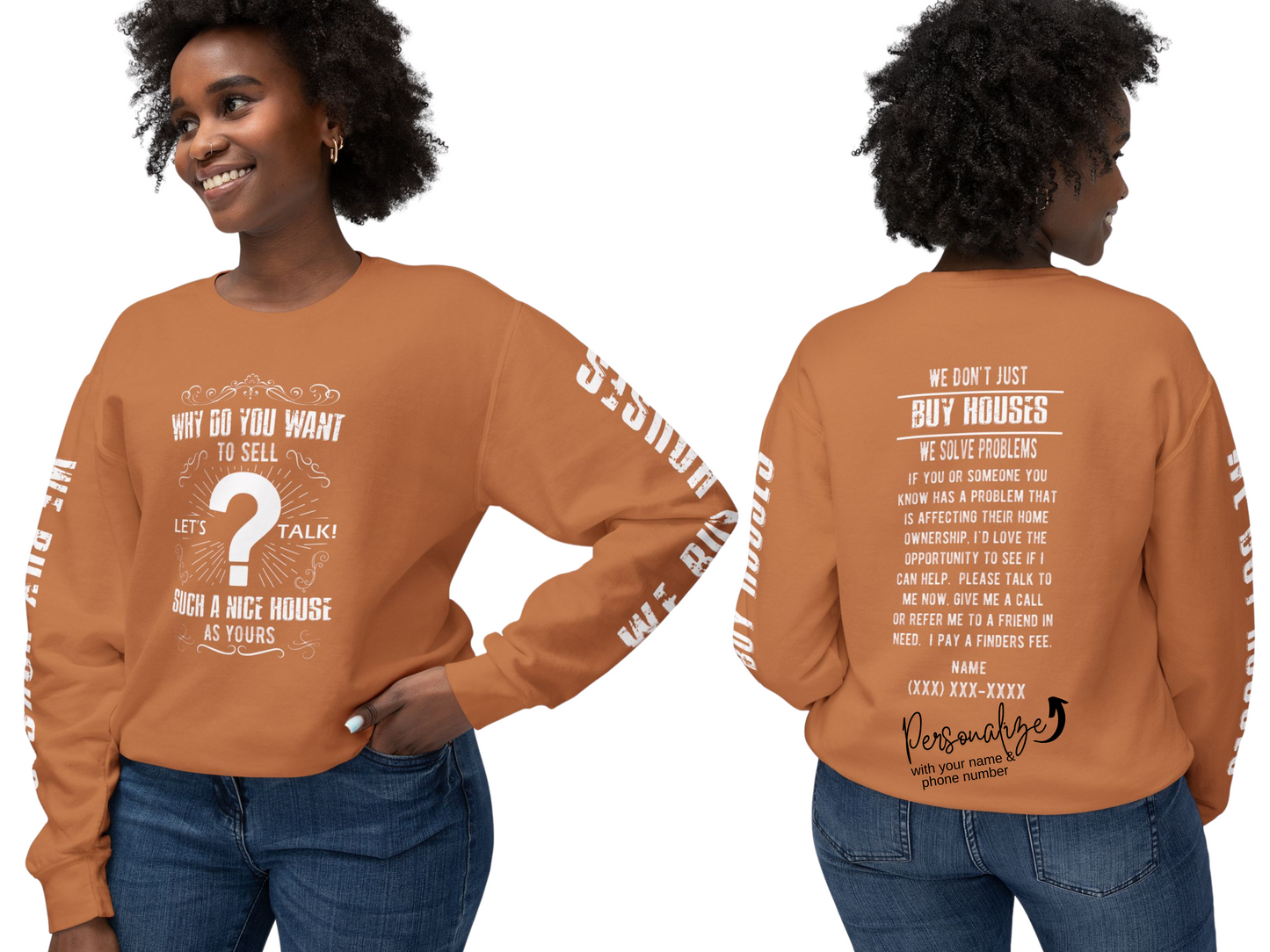 Why Do You Want to Sell Such a Nice House as Yours Real Estate Investors Lead Generation Unisex Lightweight Crewneck Sweatshirt