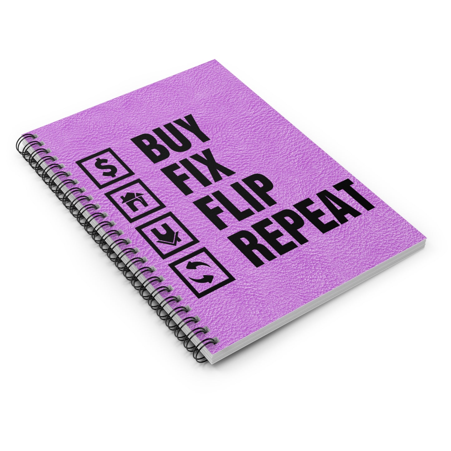 Buy Fix Flip Repeat Spiral Notebook - Ruled Line