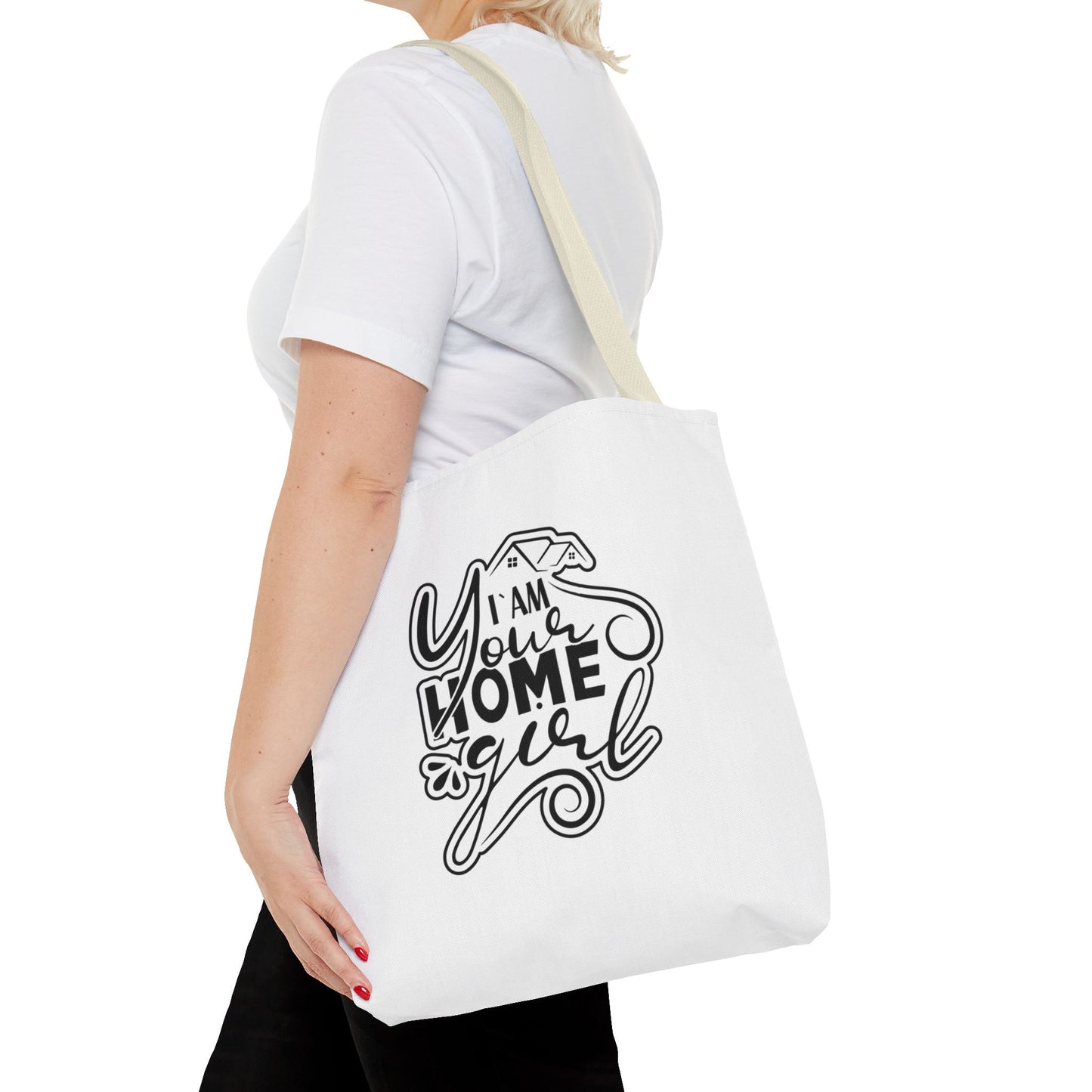 I'm Your Home Girl Real Estate Investor Two-Sided White Tote Bag with Custom Phone Number