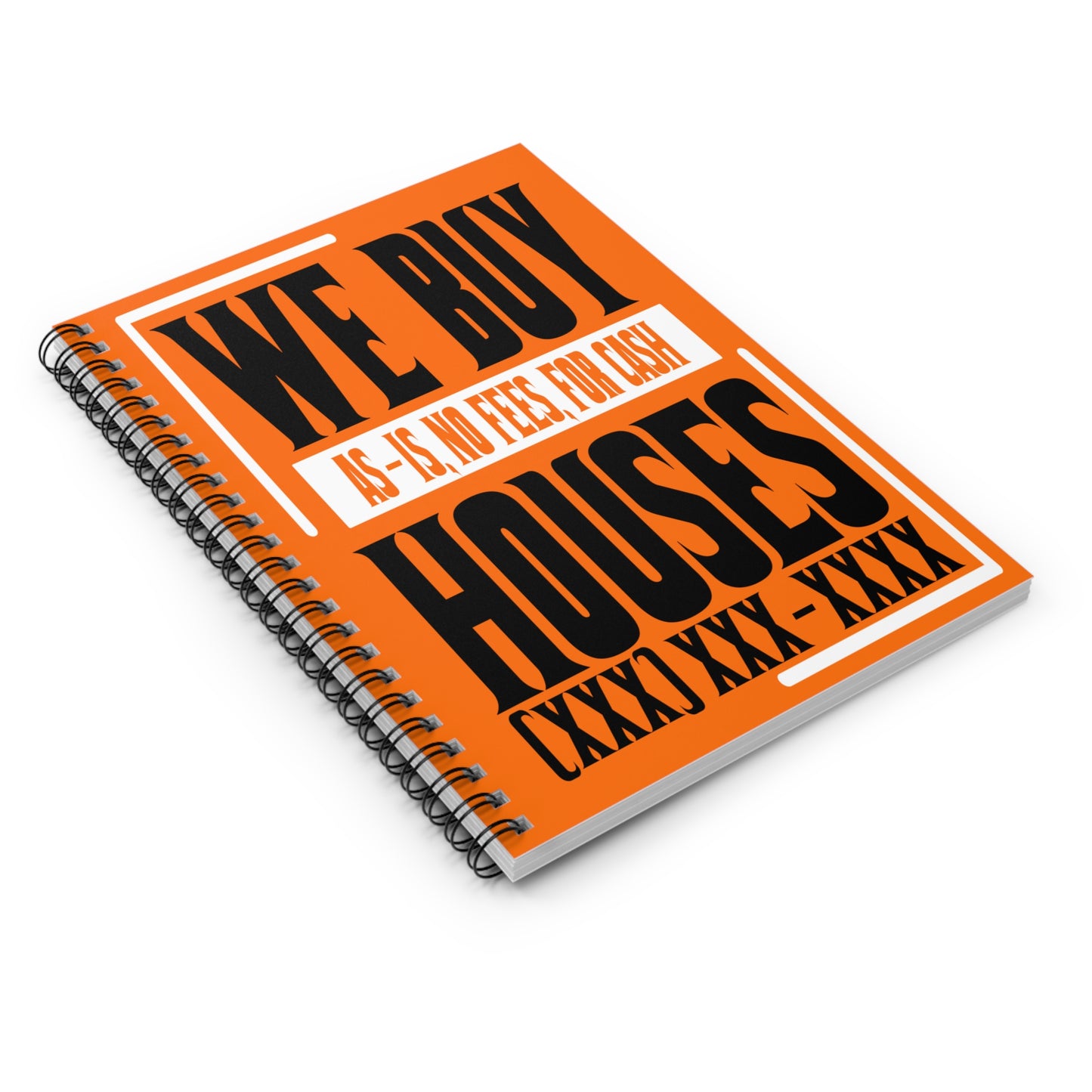 We Buy Houses Spiral Notebook - Ruled Line