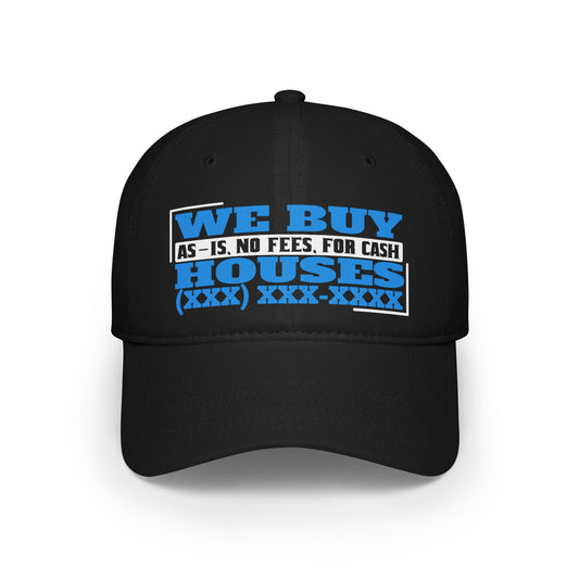 We Buy Houses Real Etate Investor Low Profile Baseball Cap