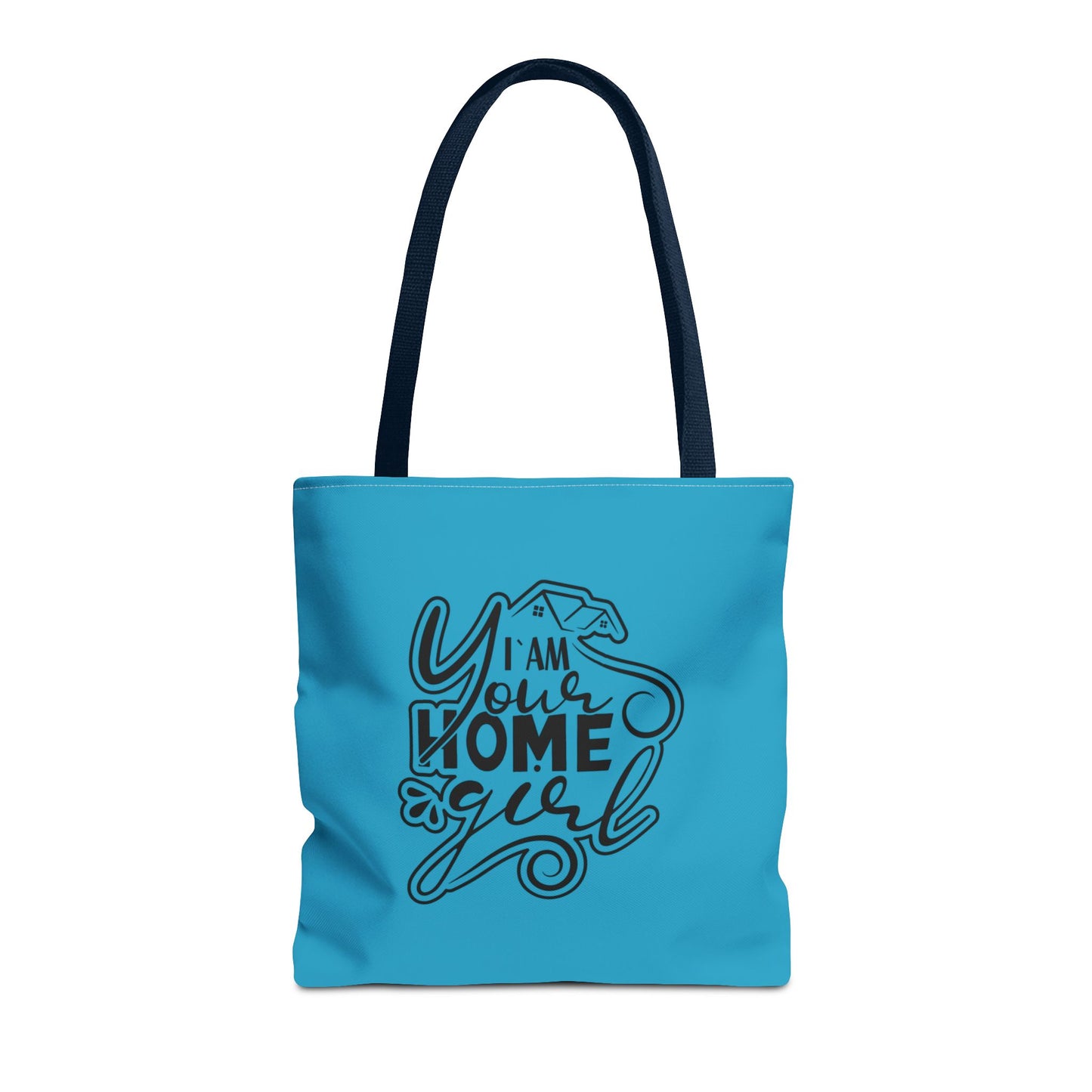 I'm Your Home Girl Real Estate Investor Two-Sided Aquamarine Blue Tote Bag with Custom Phone Number