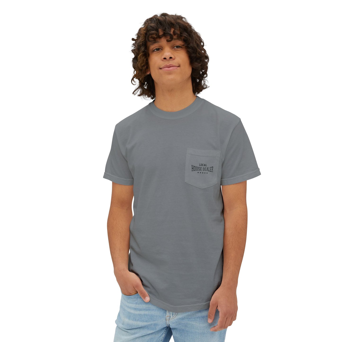 Five Star Local House Dealer Unisex Garment-Dyed Pocket T-Shirt