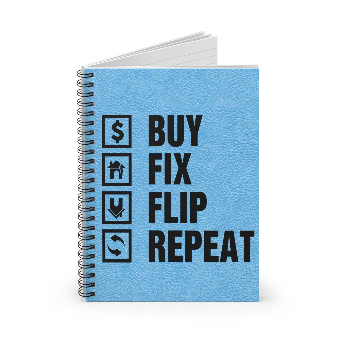 Buy Fix Flip Repeat Spiral Notebook - Ruled Line