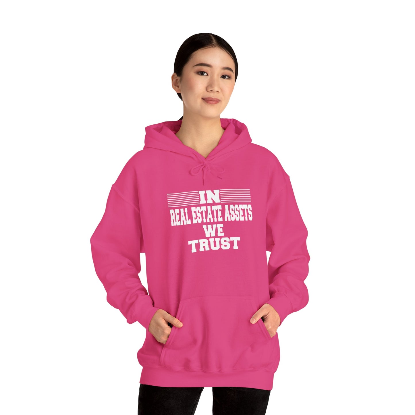 In Real Estate Assets We Trust Unisex Heavy Blend™ Hooded Sweatshirt