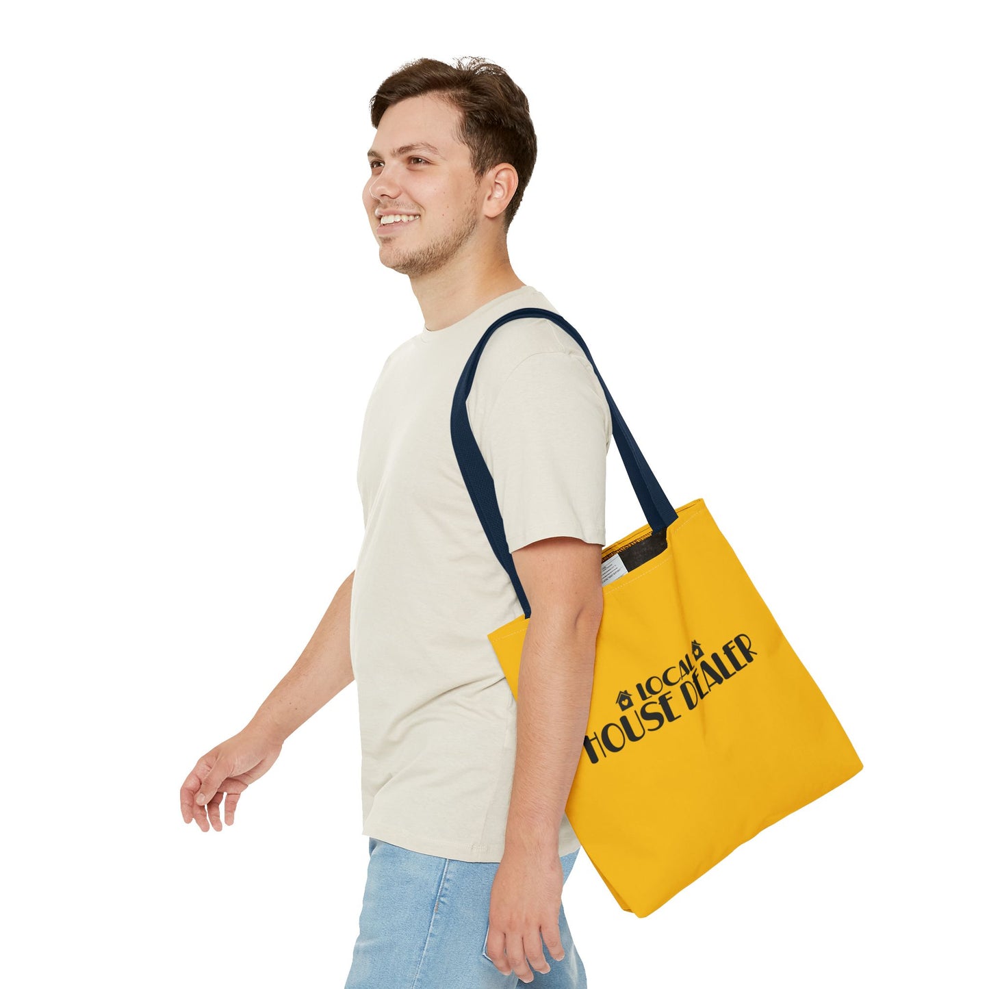 Local House Dealer Real Estate Investor Two-Sided Yellow Tote Bag with Custom Phone Number