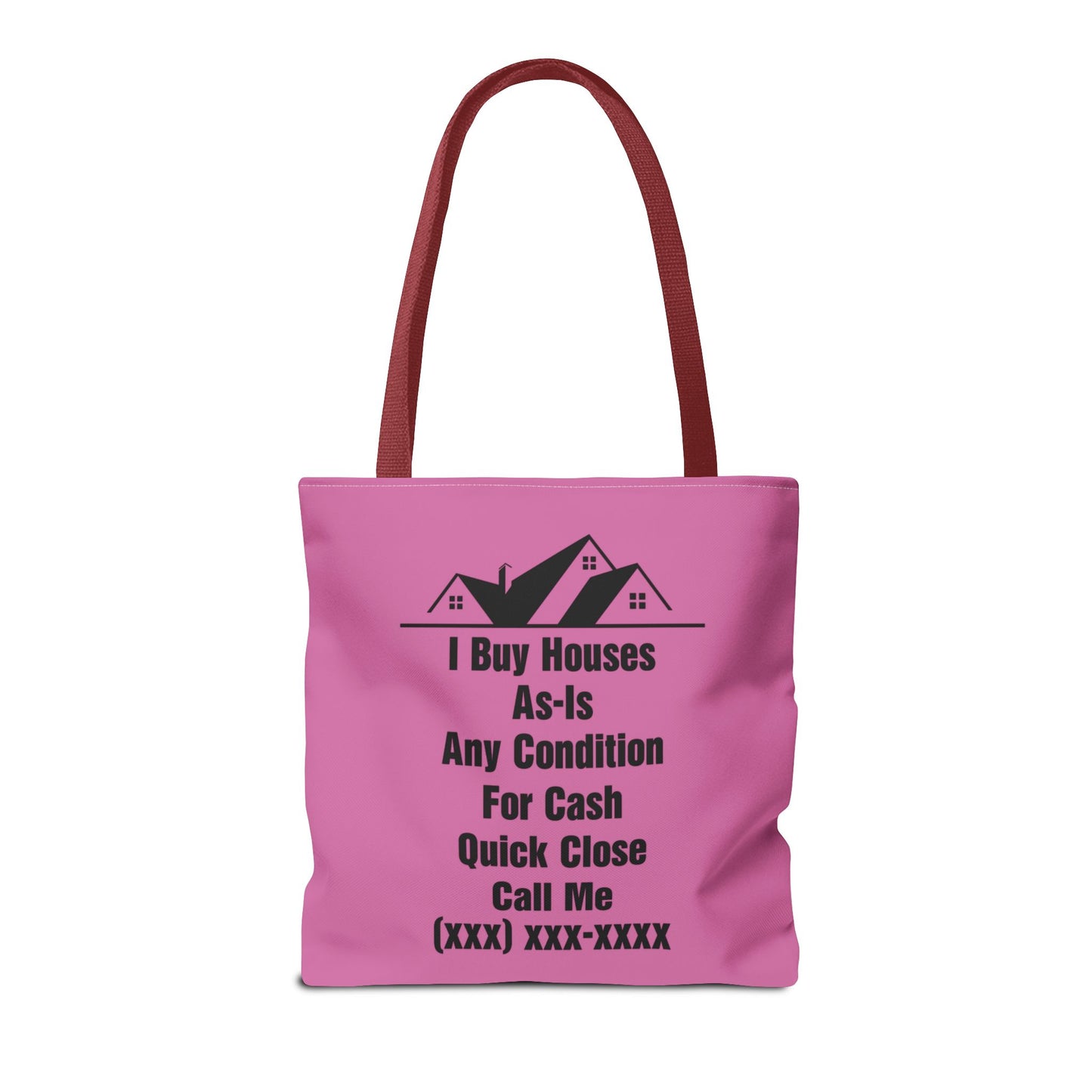 I'm Your Home Girl Real Estate Investor Two-Sided Dark Green Tote Bag with Custom Phone Number