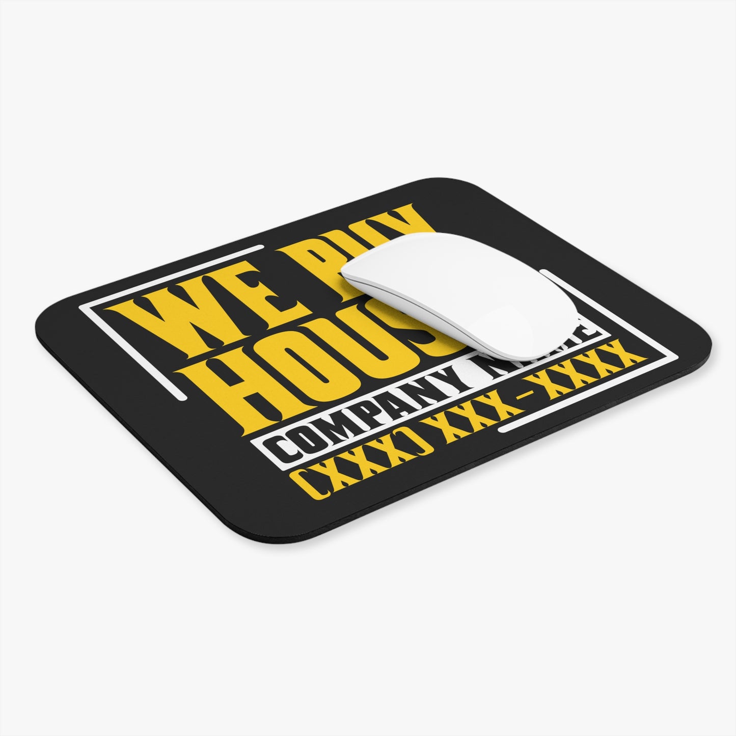 We Buy Houses Real Estate Investor Mouse Pad (Rectangle) Gift for Realtors, Escrow, Contractors Networking