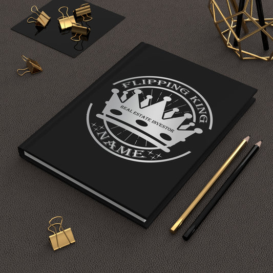 Flipping King Personalized Real Estate Investor Hardcover Journal Matte