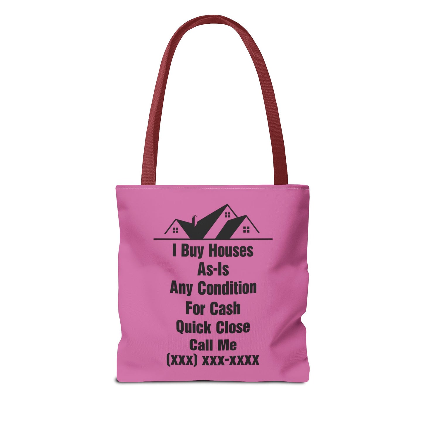 I'm Your Home Girl Real Estate Investor Two-Sided Dark Green Tote Bag with Custom Phone Number