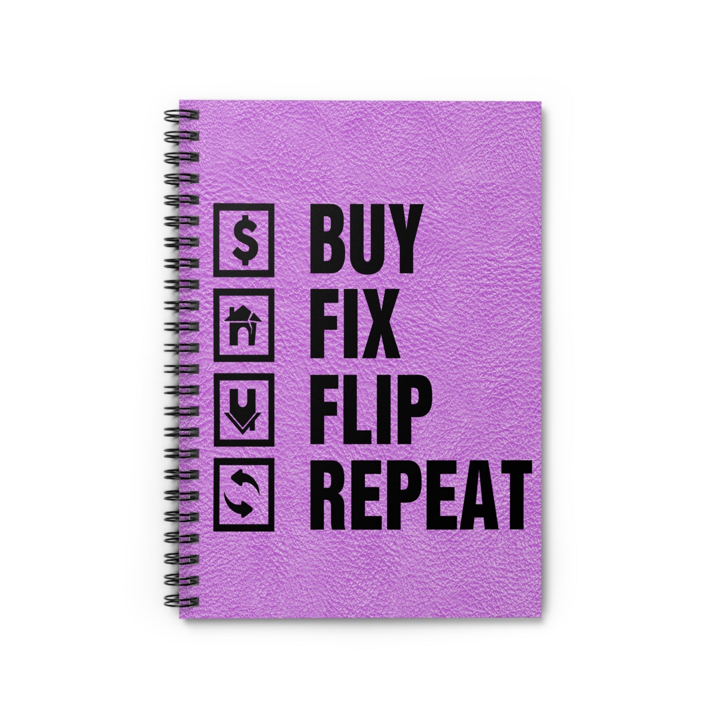 Buy Fix Flip Repeat Spiral Notebook - Ruled Line