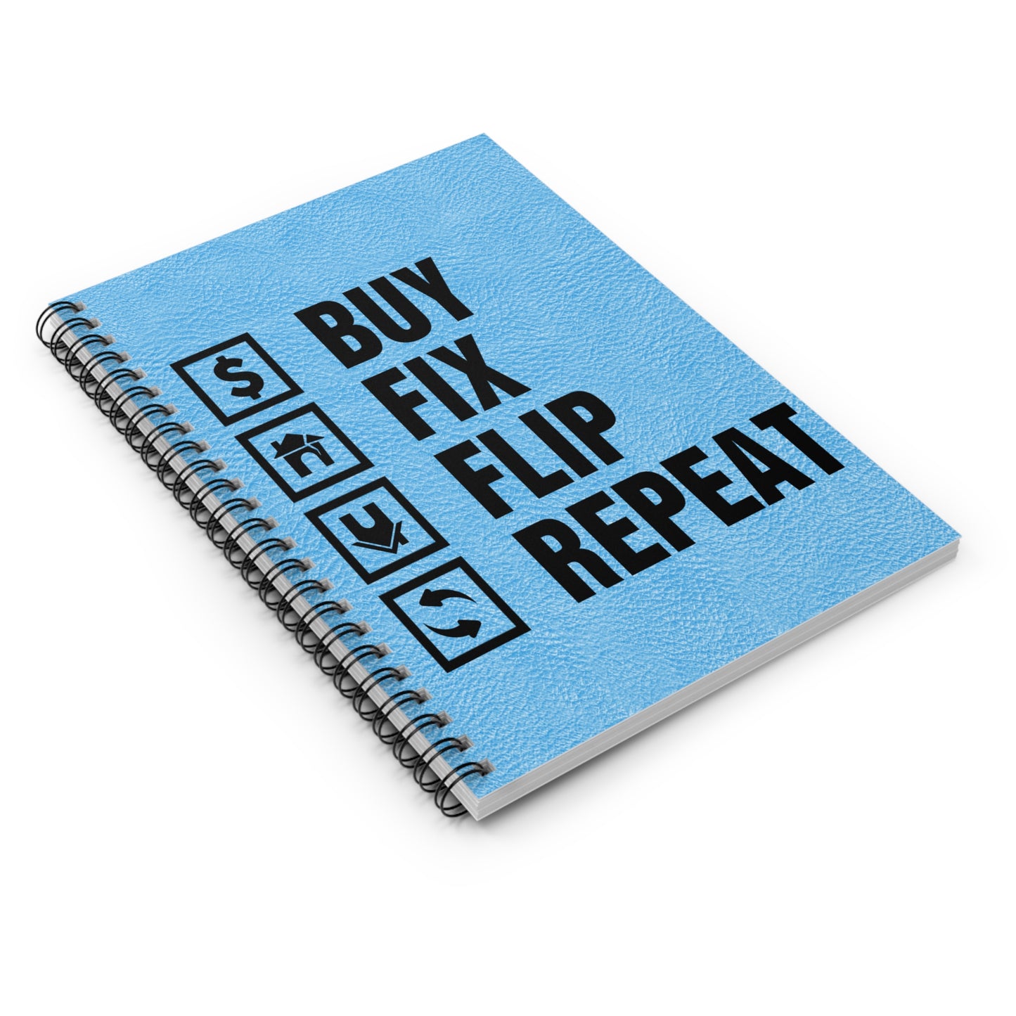 Buy Fix Flip Repeat Spiral Notebook - Ruled Line