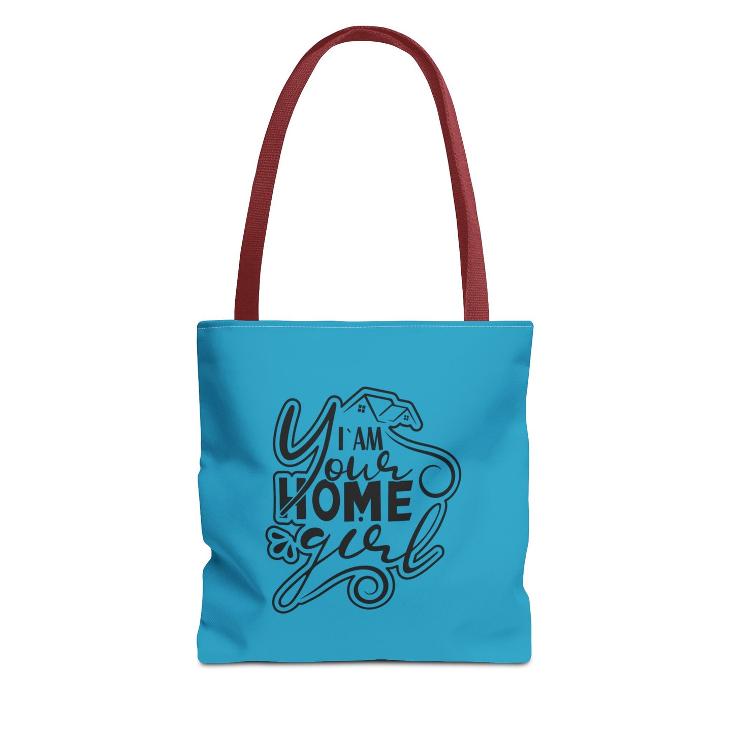 I'm Your Home Girl Real Estate Investor Two-Sided Aquamarine Blue Tote Bag with Custom Phone Number