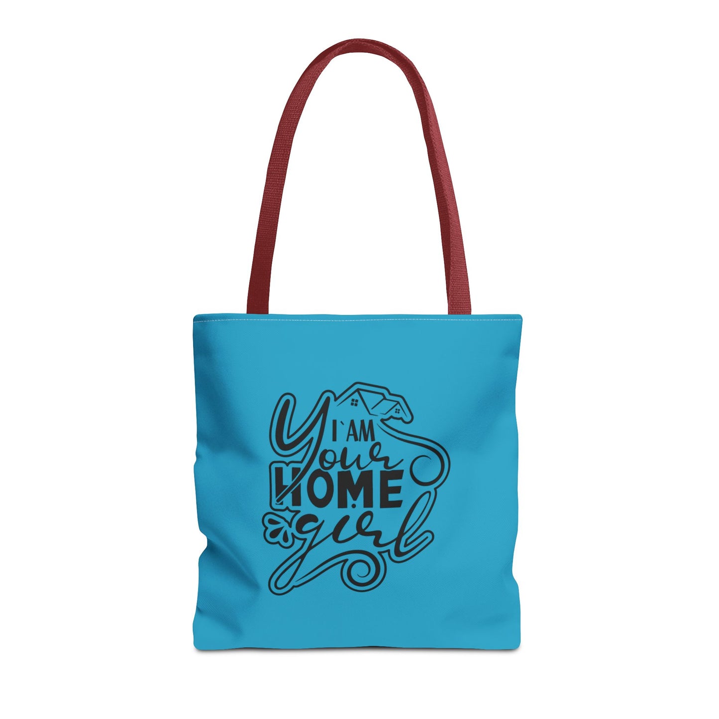 I'm Your Home Girl Real Estate Investor Two-Sided Aquamarine Blue Tote Bag with Custom Phone Number