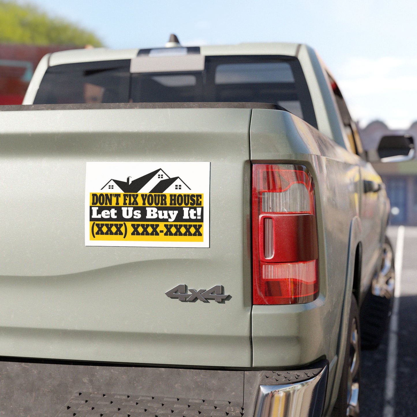 Don't Fix Your House Let Us Buy It! Real Estate Investor and Wholesaler Black and Yellow Car Magnets for Hot Leads