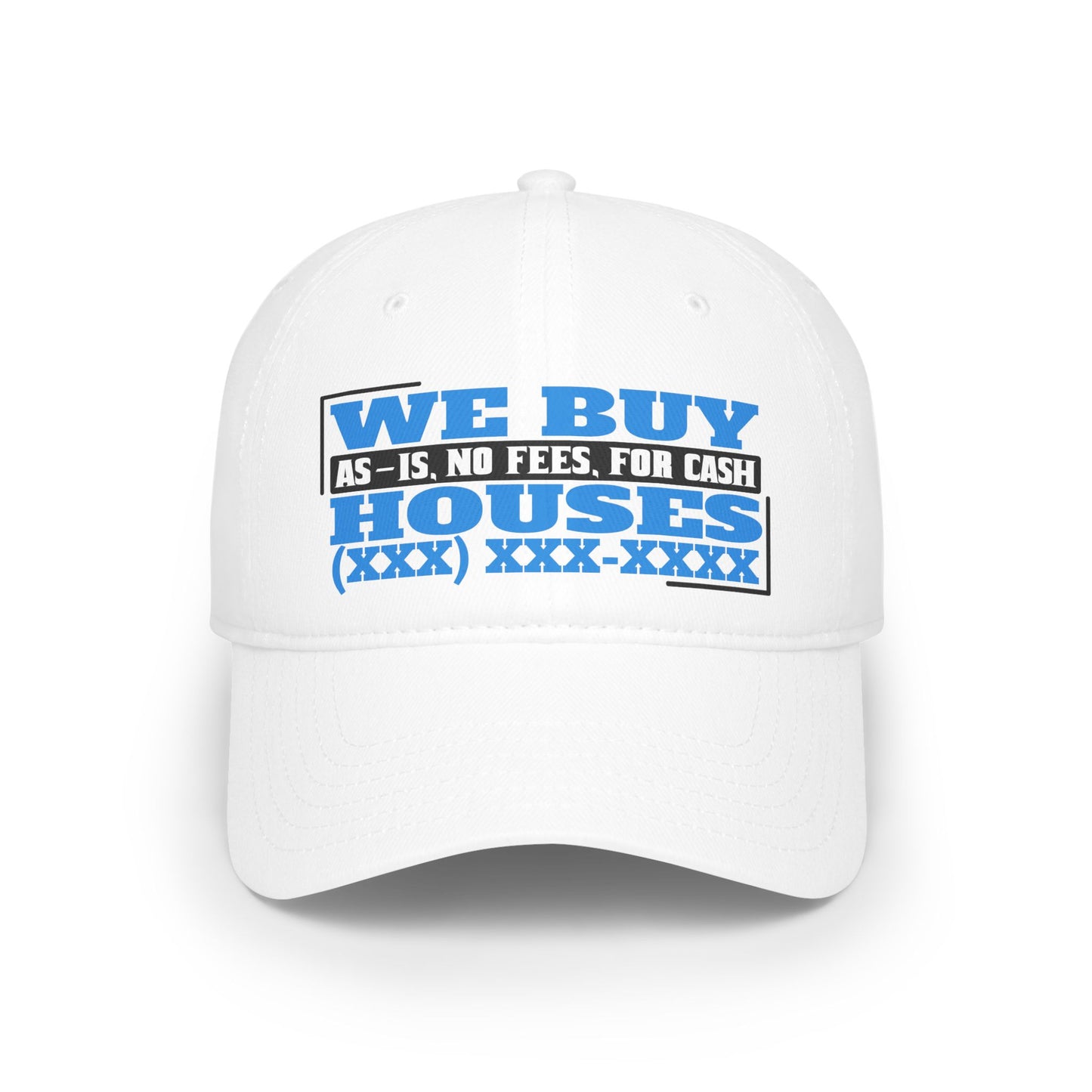 We Buy Houses Real Etate Investor Low Profile Baseball Cap