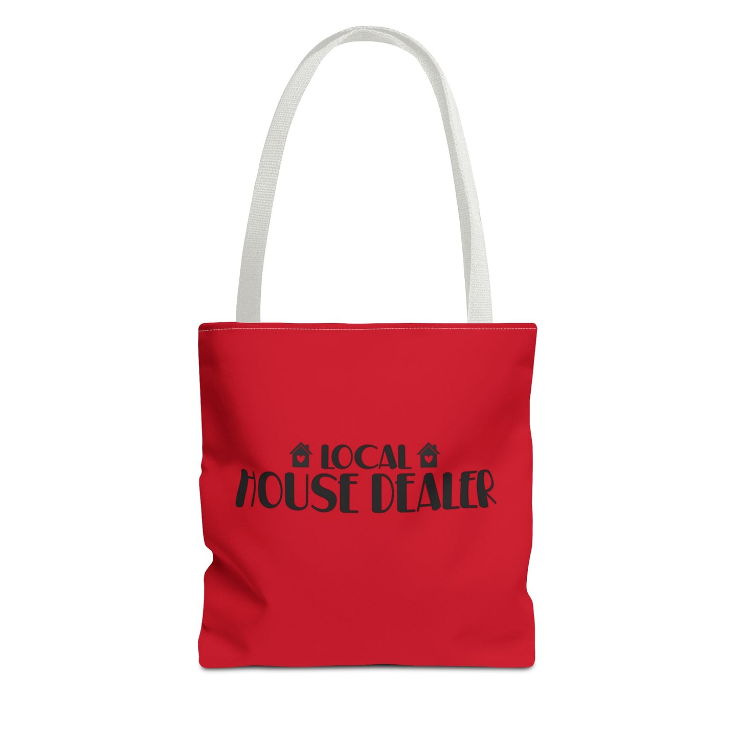 Local House Dealer Real Estate Investor Two-Sided Red Tote Bag with Custom Phone Number